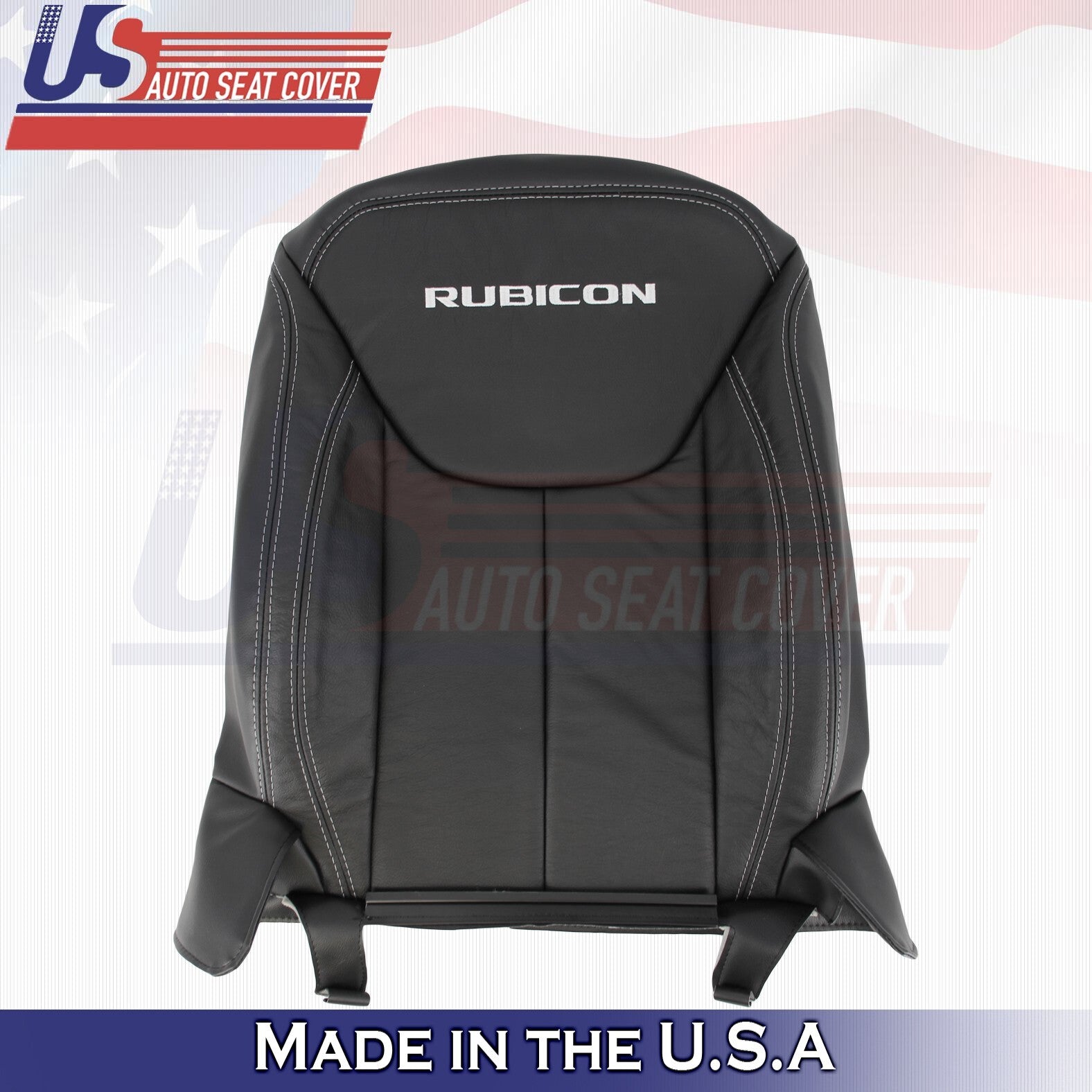 2011-2017 Fits Jeep Rubicon Driver & Passenger Bottoms &Tops Leather Cover Black