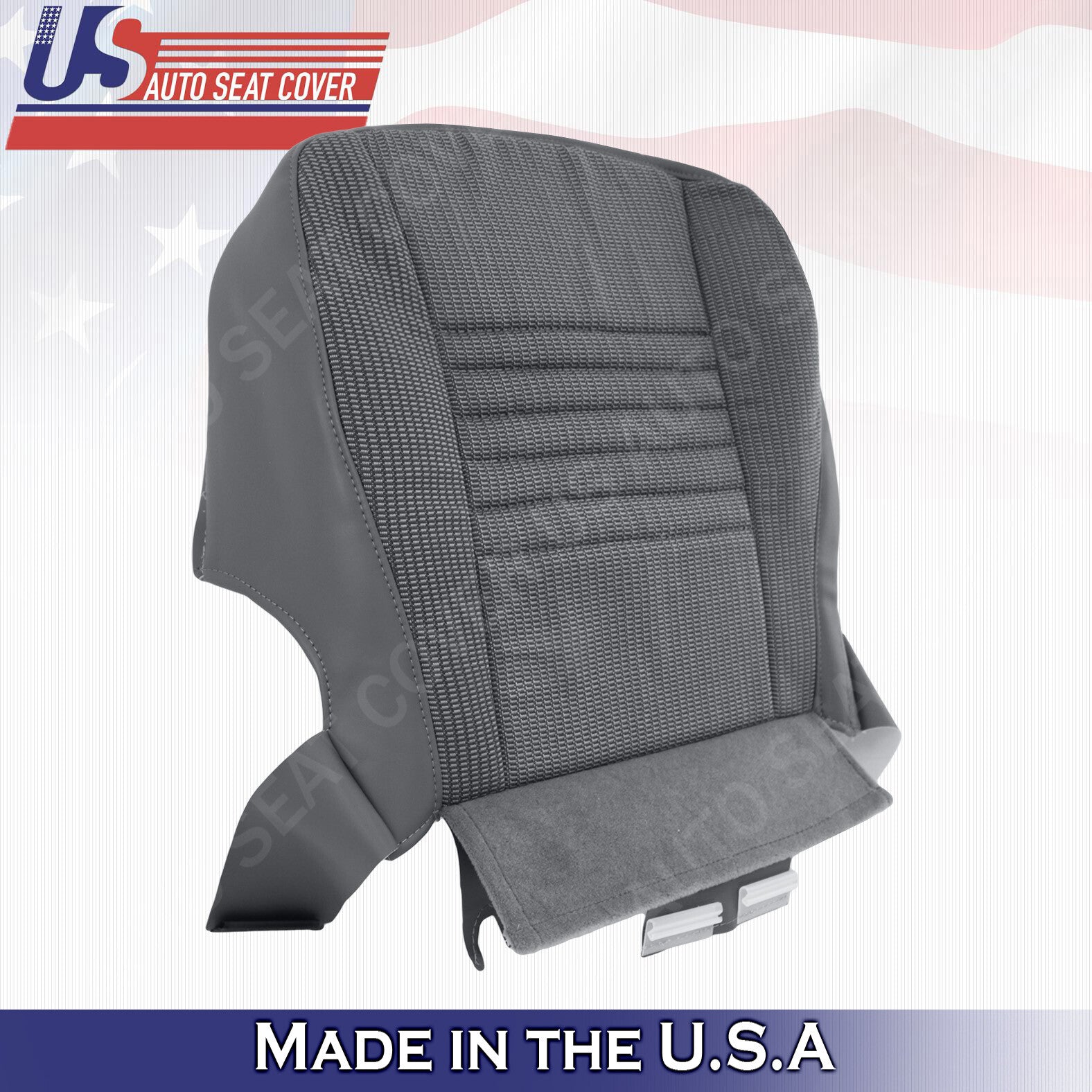 2006 to 2009 For Dodge Ram 1500 Passenger & Driver Bottom Cloth Seat Cover Gray