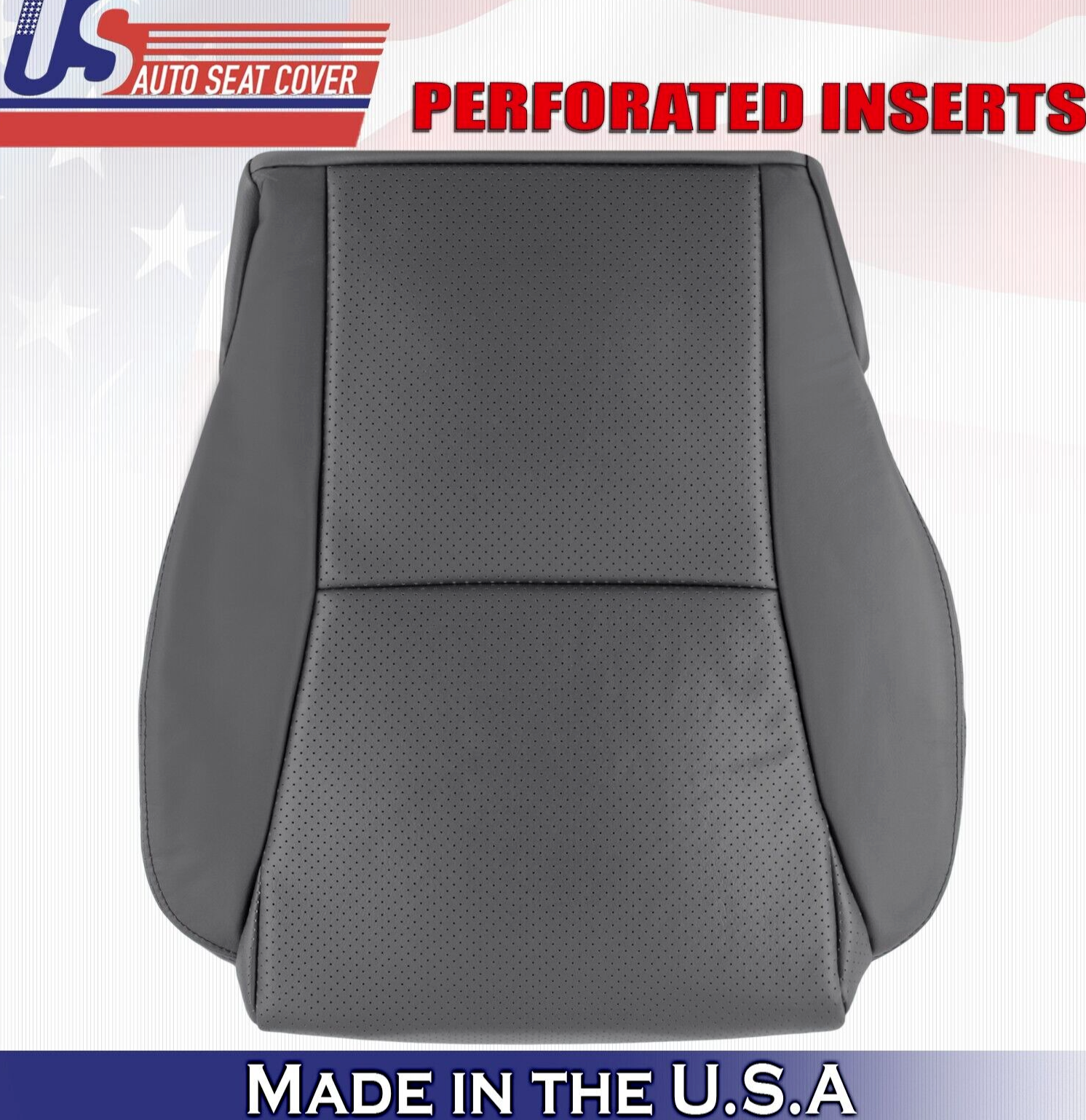 2007 For Toyota Solara Convertible Front Driver Bottom Leather Seat Cover Gray