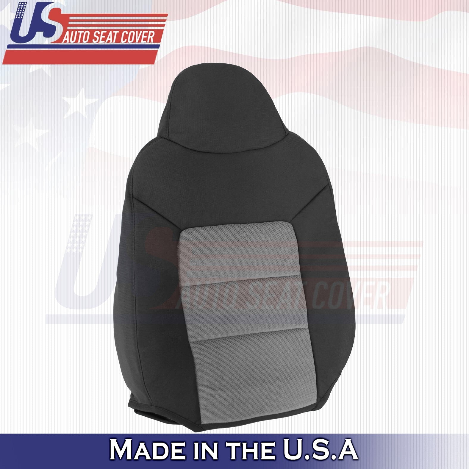 2003 to 2006 Fits Ford Expedition Driver Side Top Cloth Seat Cover 2 Tone Gray