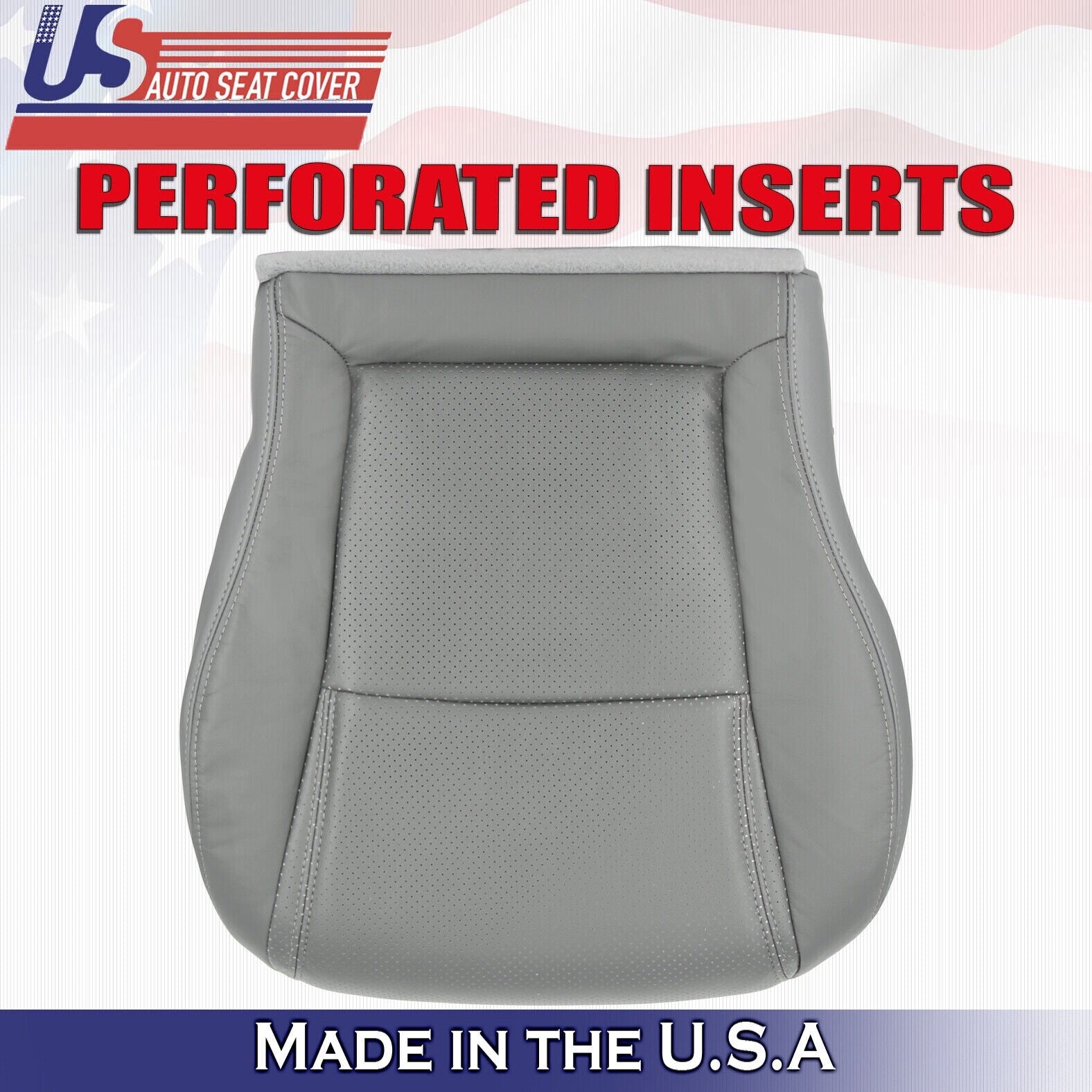 2003 2004 2005 For Honda Pilot Passenger Top & Bottom Leatherette Covers Gray