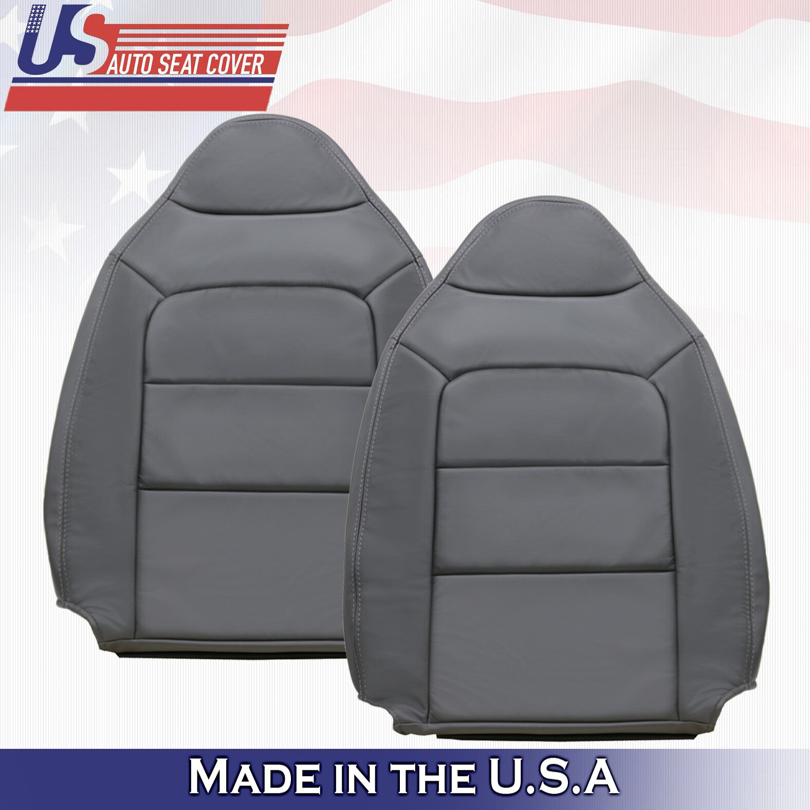Driver & Passenger Top Leather Covers Gray 2001 to 2003 Ford Explorer Sport Trac