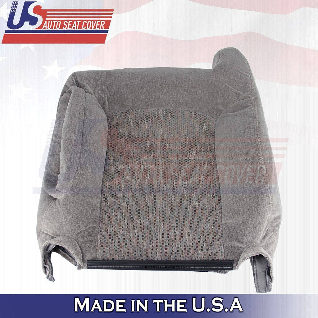2000 to 2002 For Chevy Suburban Tahoe Driver Top Cloth Seat Cover Pewter Gray