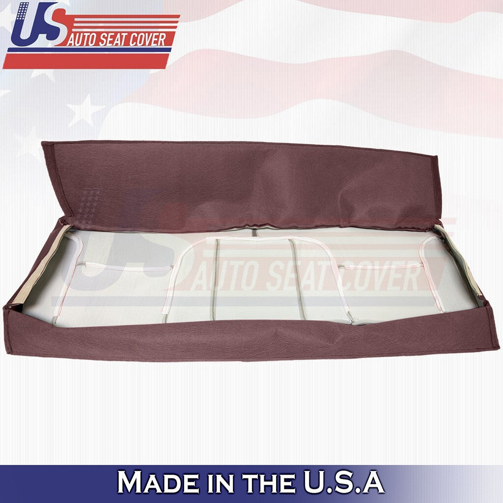 1995 to 1998 For Chevy Silverado Rear Bench Top & Bottom Leather Seat Cover Red