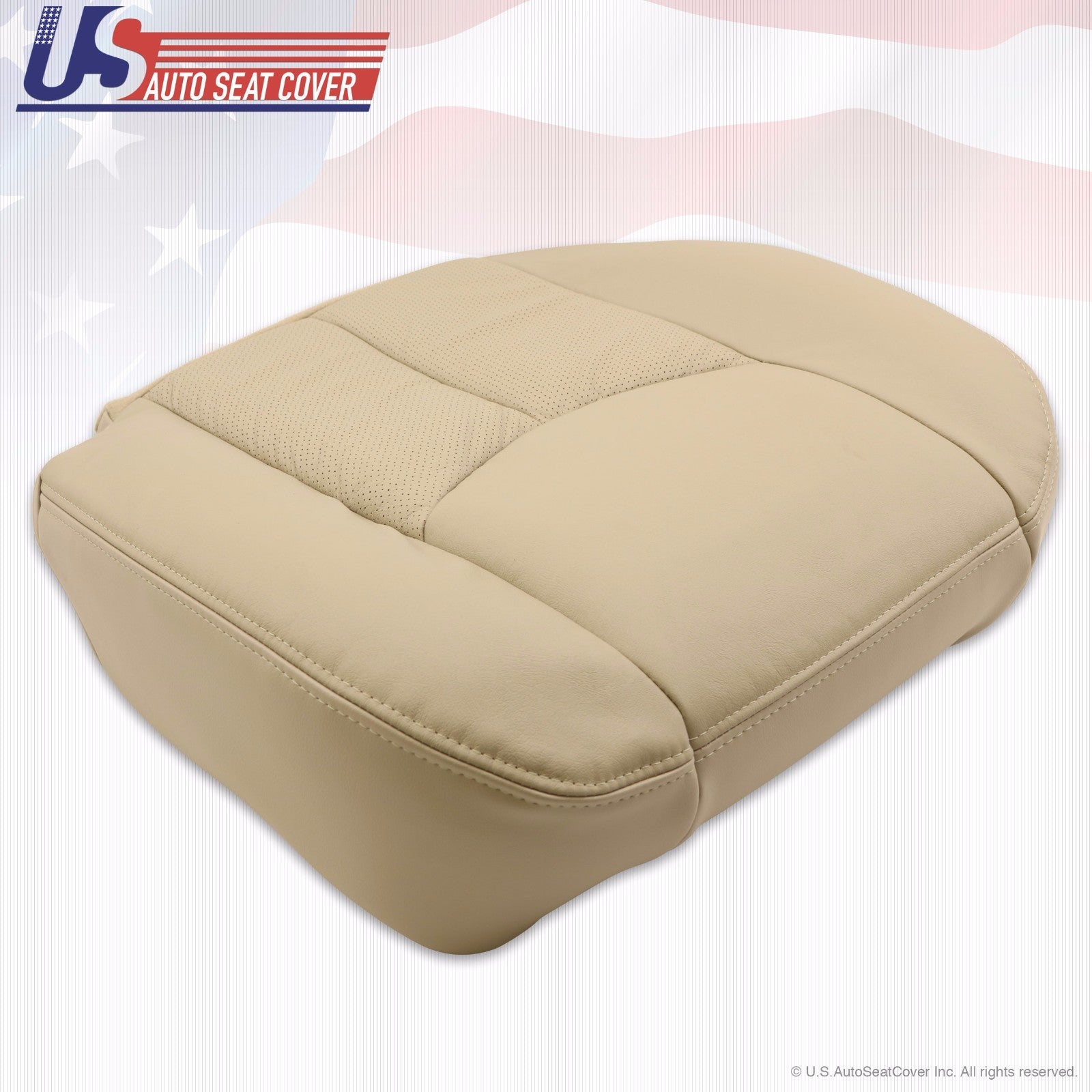 2003-2006 Cadllac Escalade Driver Bottom Leather Seat Cover and Foam Cushion Tan