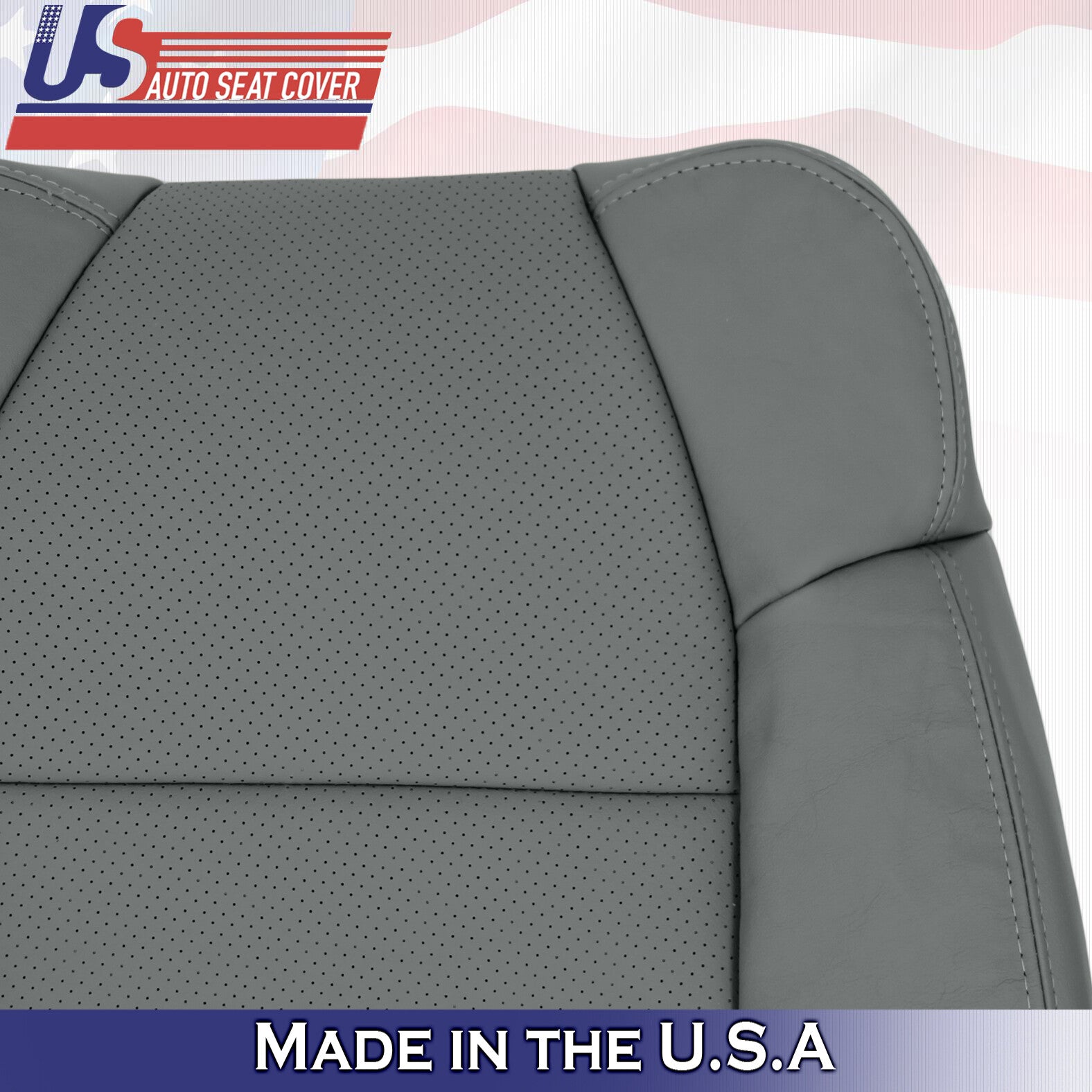 2001 2002 2003 For Acura MDX Driver Side Top perforated Leather Seat Cover Gray