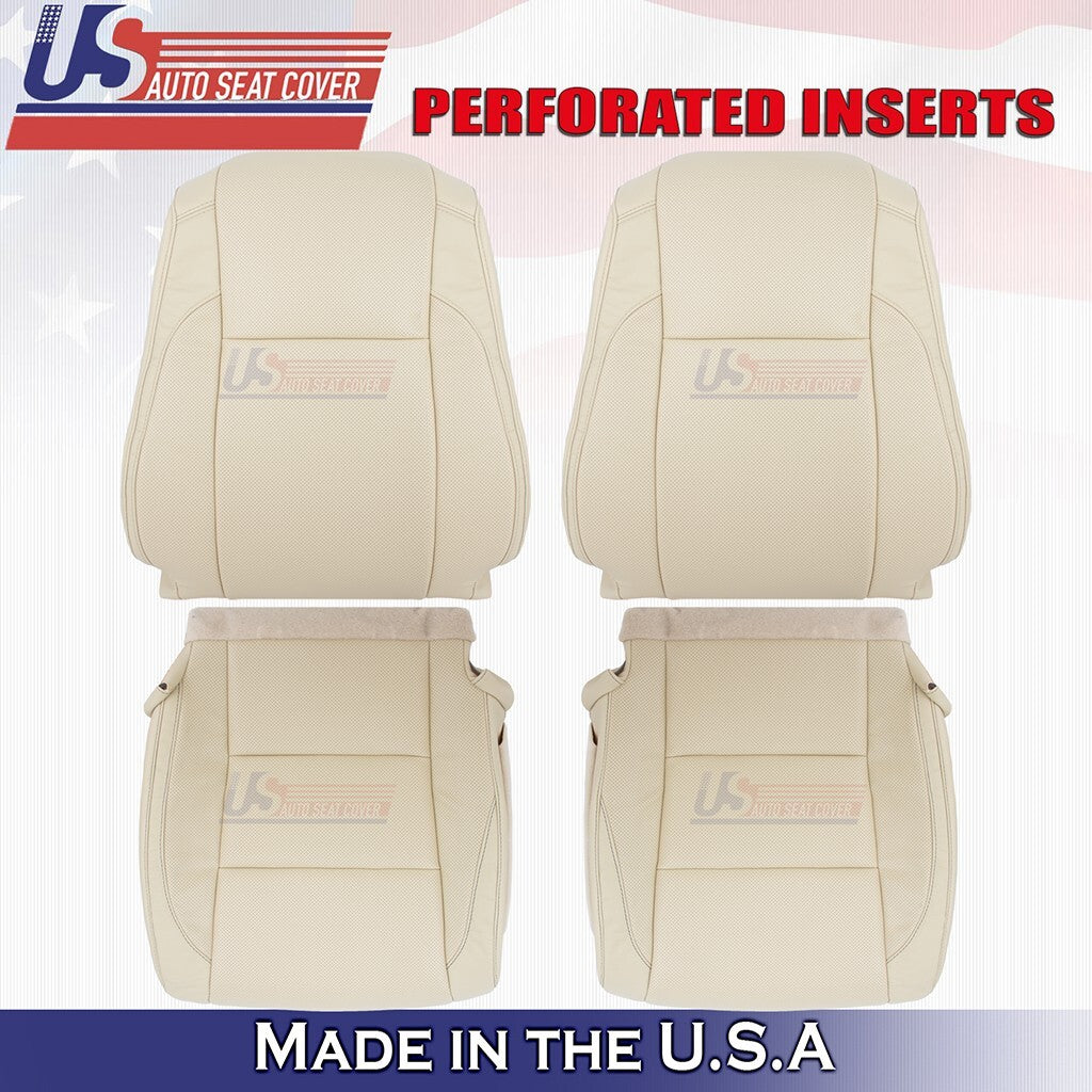 2014-2019 Fits Toyota Highlander Driver/Passenger Tops Bottoms Leather Cover Tan