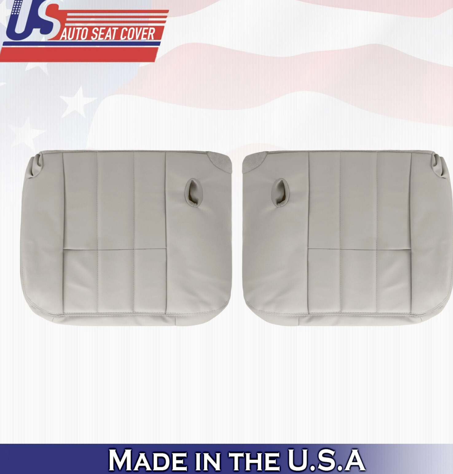 2009 2010 For Mercury Grand Marquis Driver Passenger Bottom Leather Covers Gray