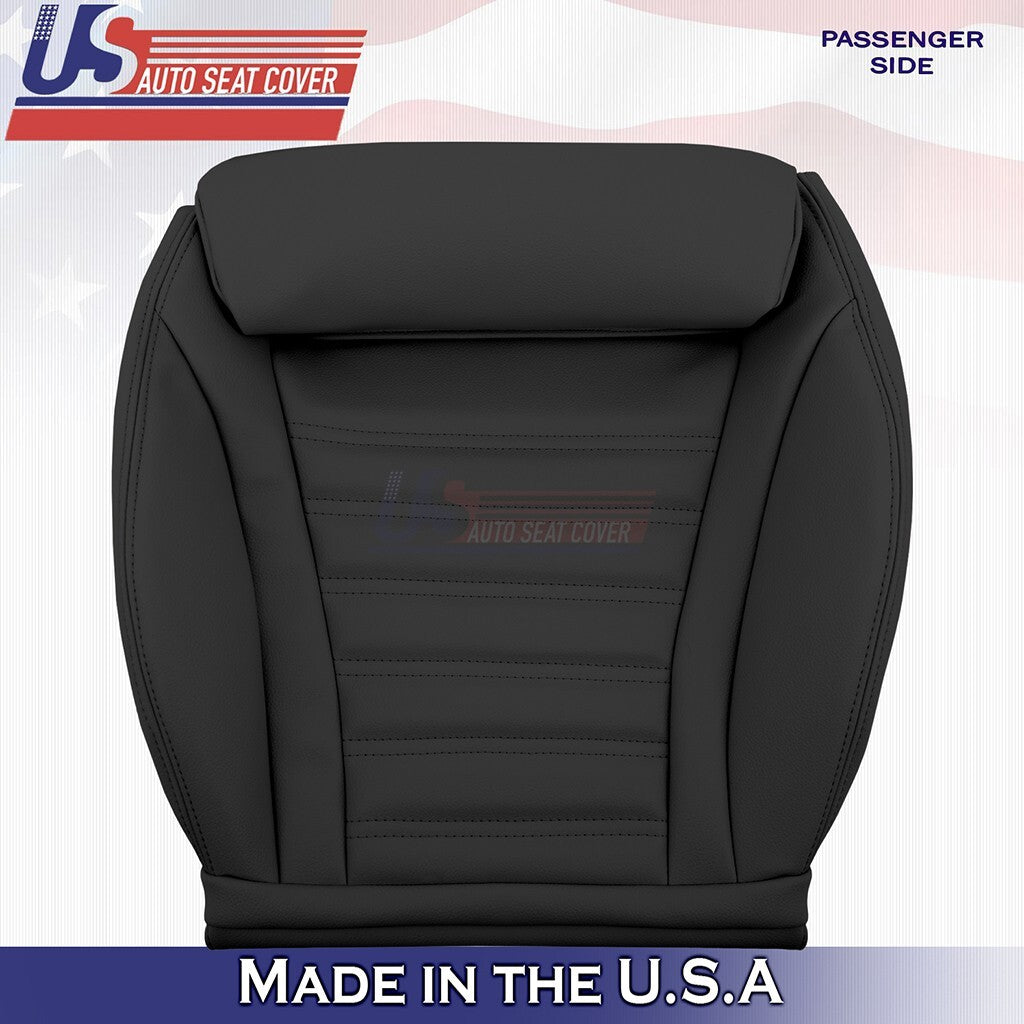 2015 to 2021 For Mercedes Benz C43 Passenger Bottom Top Vinyl Seat Covers Black