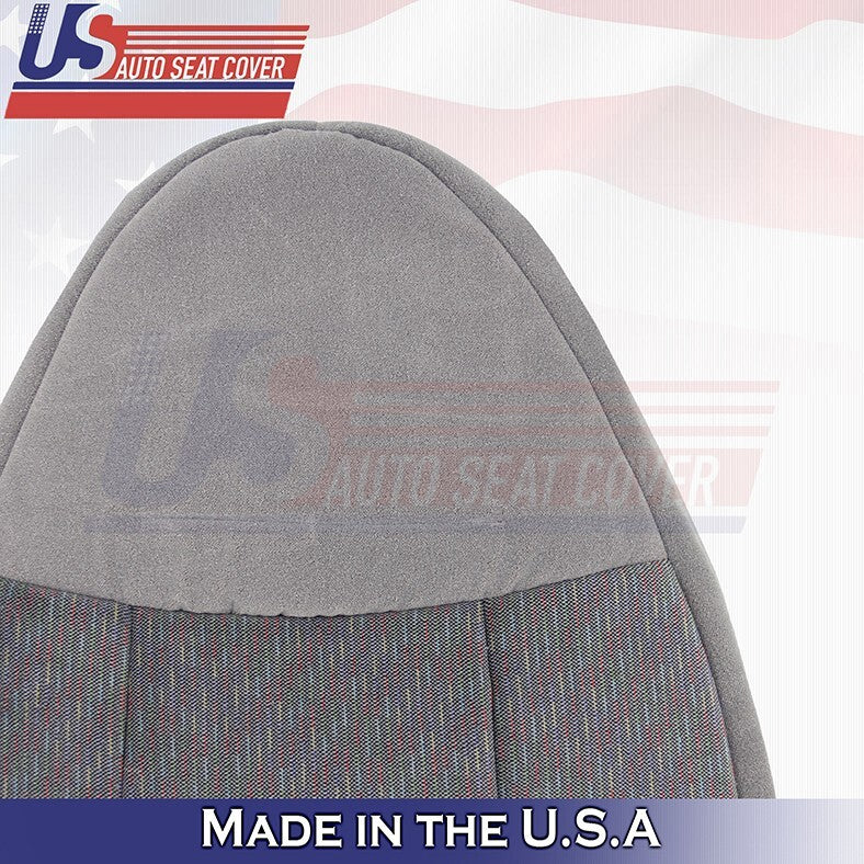 1992-1996 Fits Ford Bronco XLT Front Driver Bottom & Top Cloth Seat Cover Gray