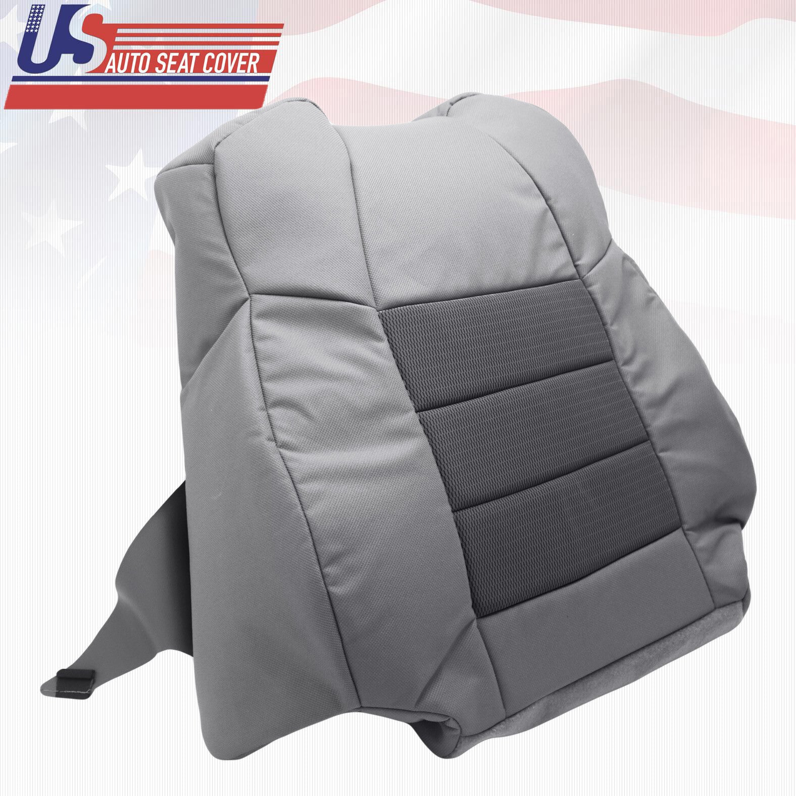 Fits 2003-2007 Ford F-250 XLT Super-cab Driver Top Seat Cover Cloth Gray 2-tone