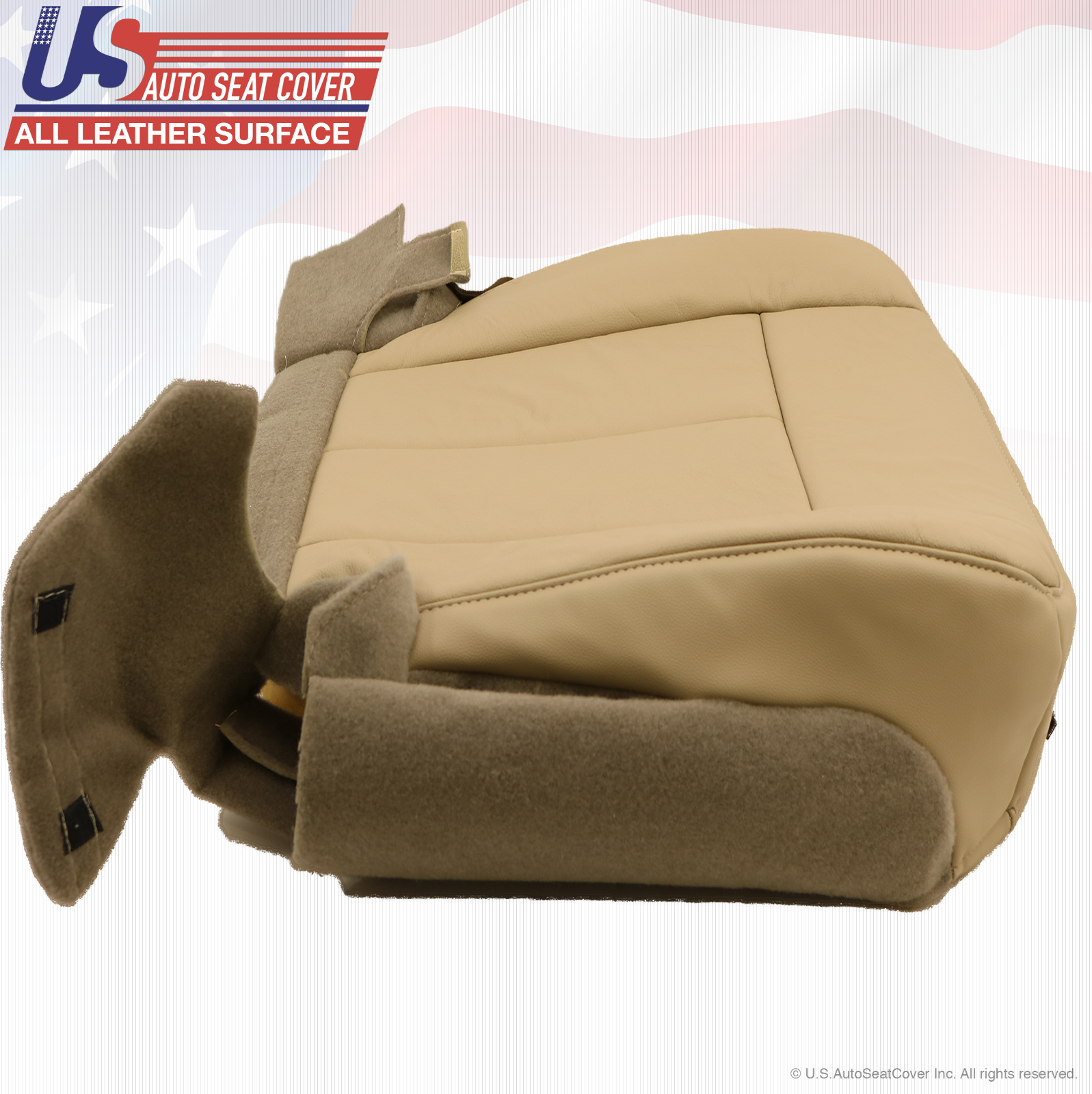 2011 2012 Ford Expedition Passenger Bottom Leather Replacement Seat Cover Tan