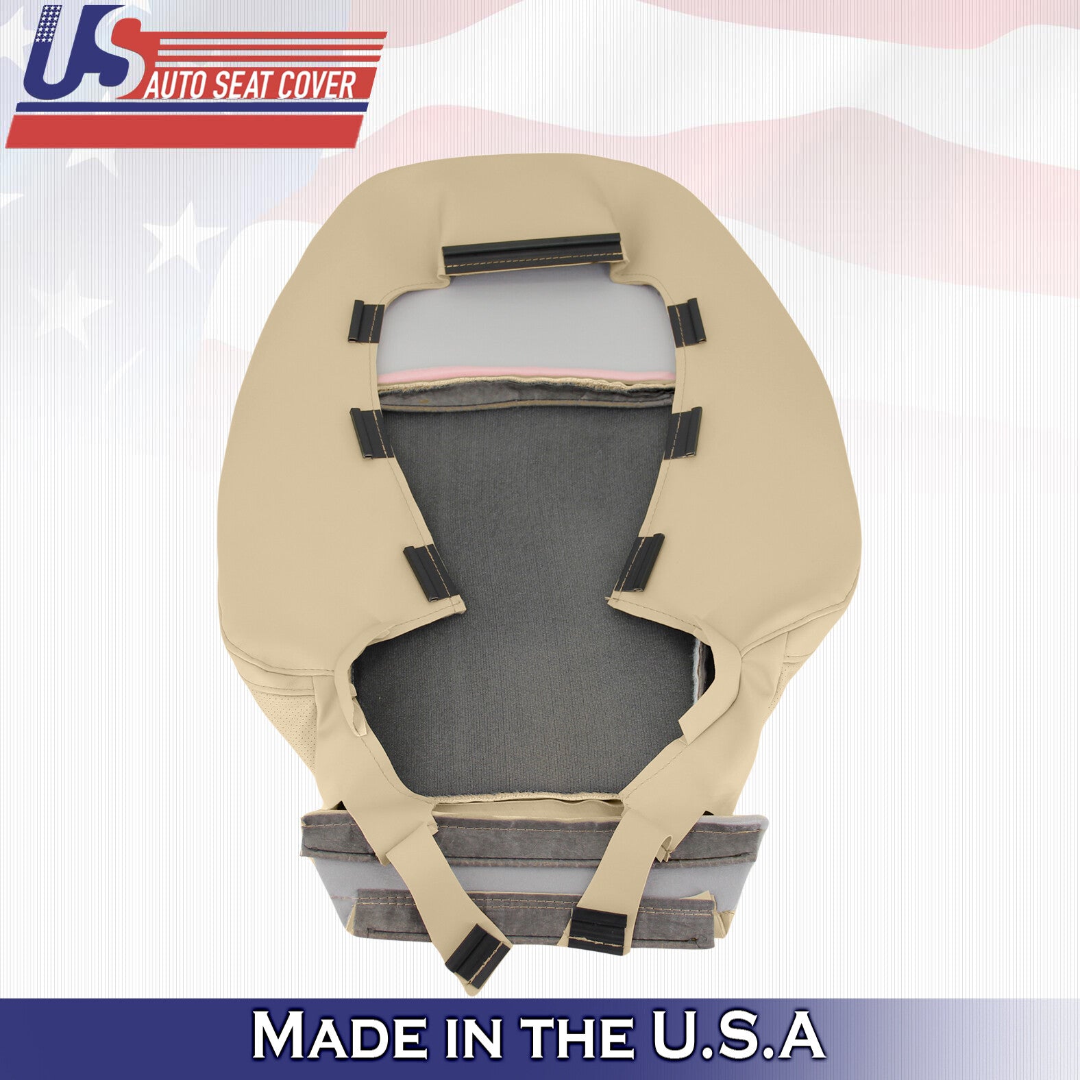 Fits 2007 to 2009 Lexus ES350 Driver & Passenger 2x Top Leather Seat Covers Tan