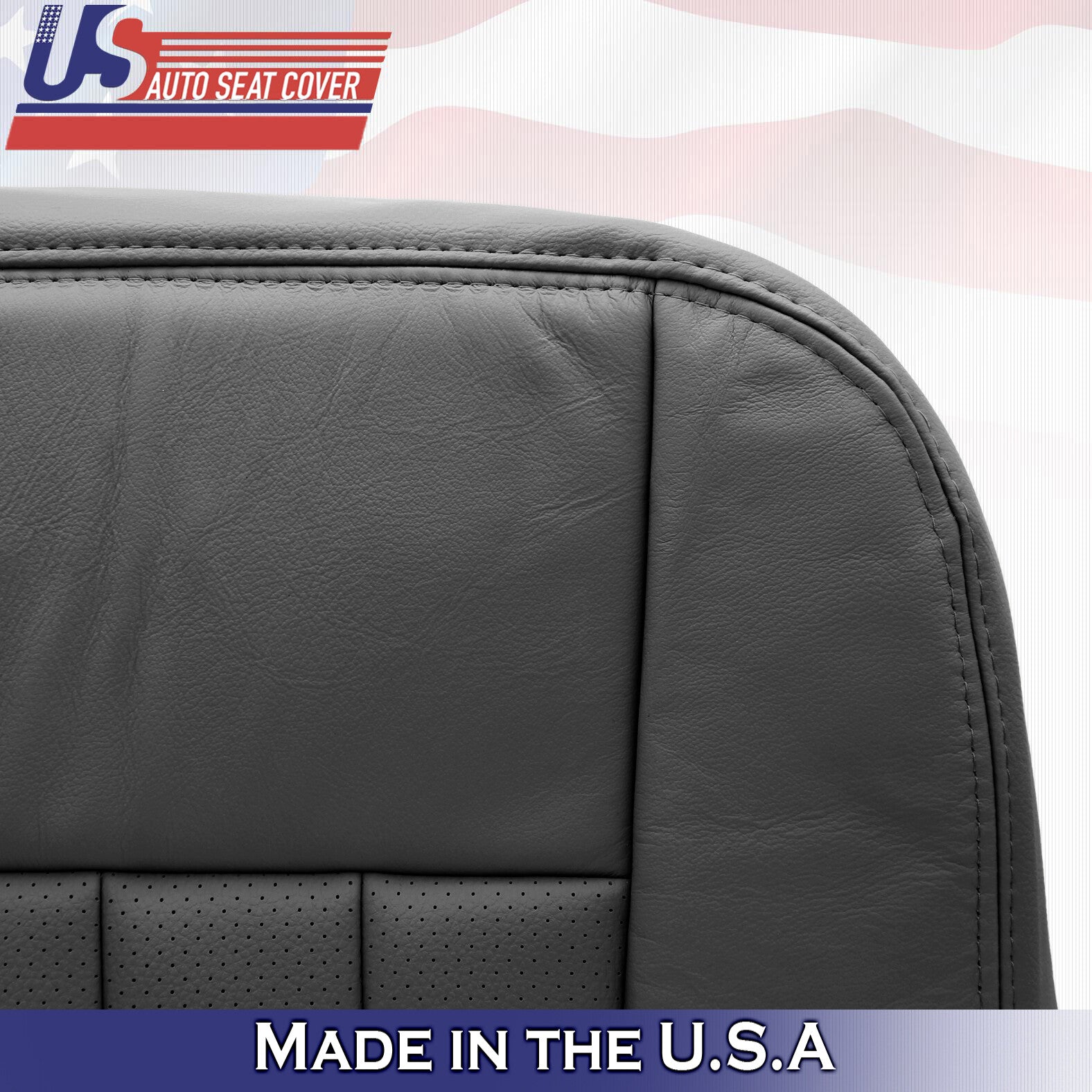 2003 to 2005 For Lincoln Town Car Signature Driver Bottom Leather Cover in Black
