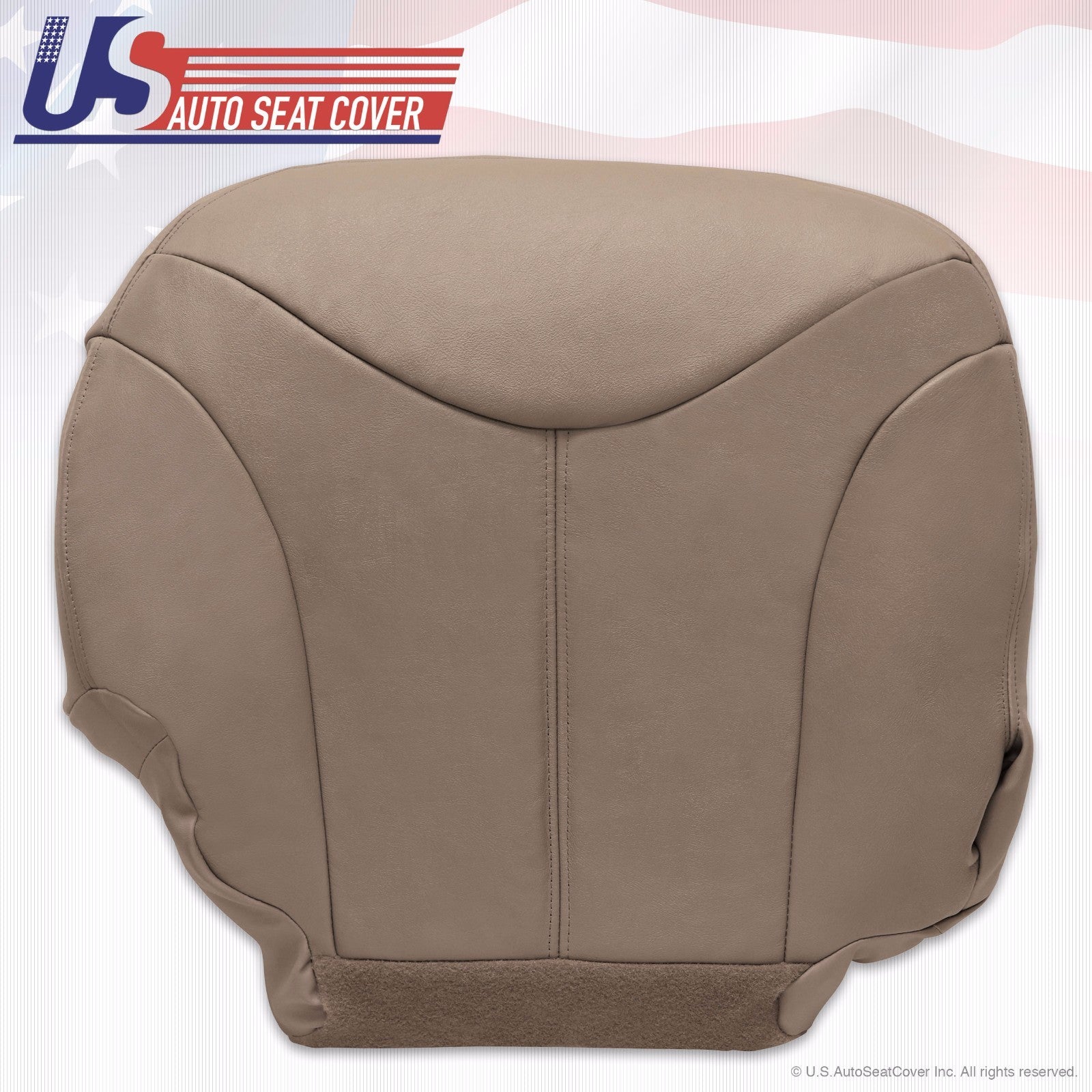 2002 GMC Sierra 3500 Passenger Side Bottom Leather Seat Cover Med Neutral Tan