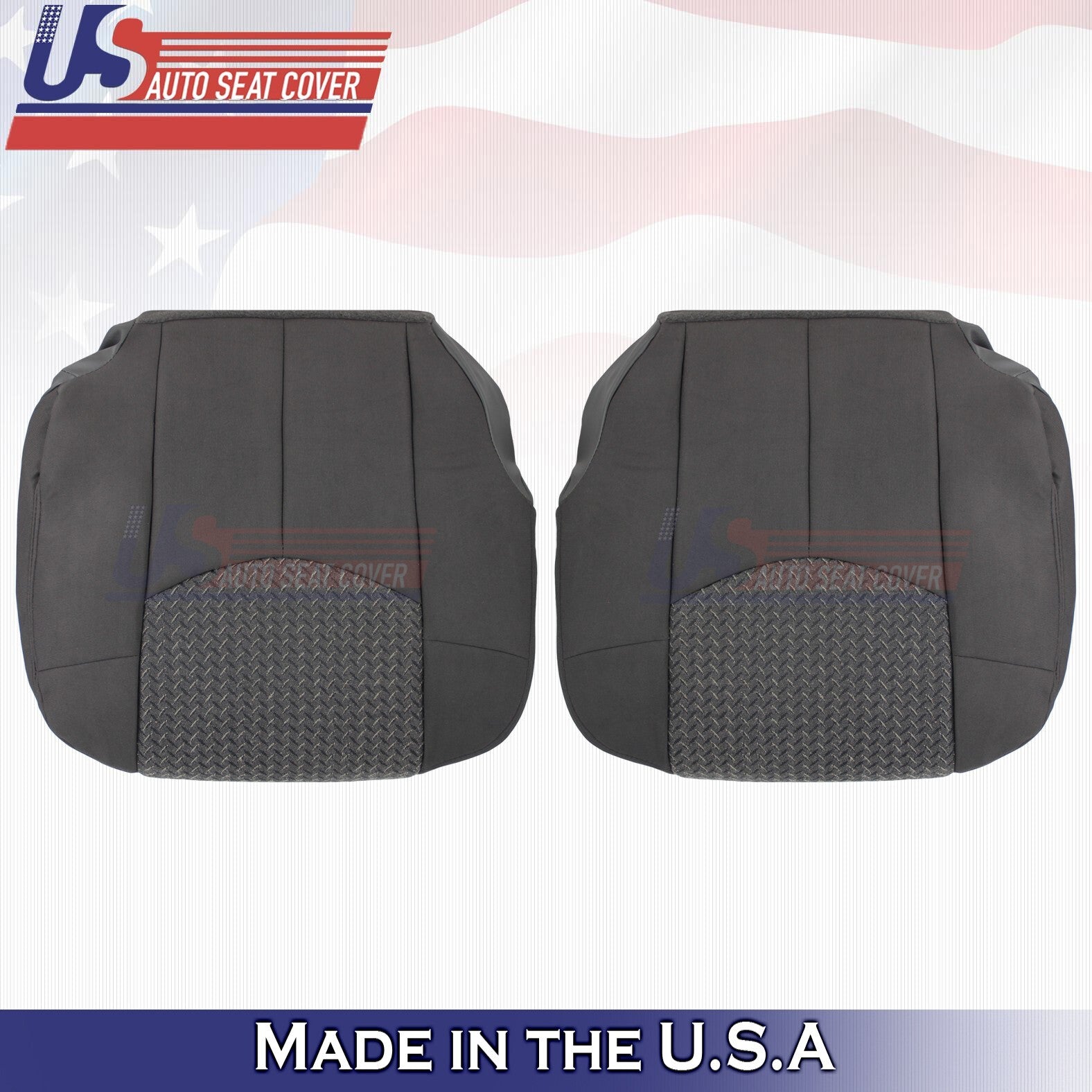 2002 FOR Chevy Avalanche Front Driver &Passenger Bottom Cloth Covers Dark Gray