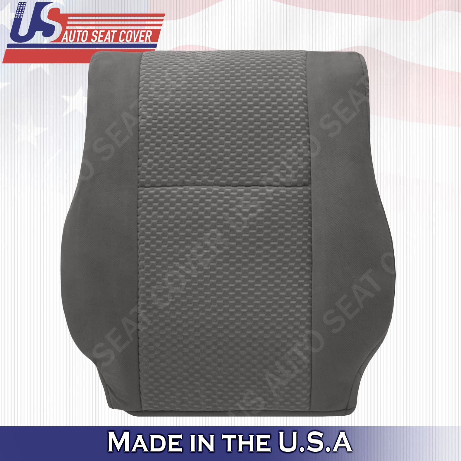 For 2007 to 2012 Toyota Tundra SR5 Front Driver & Passenger Cloth Covers in Gray