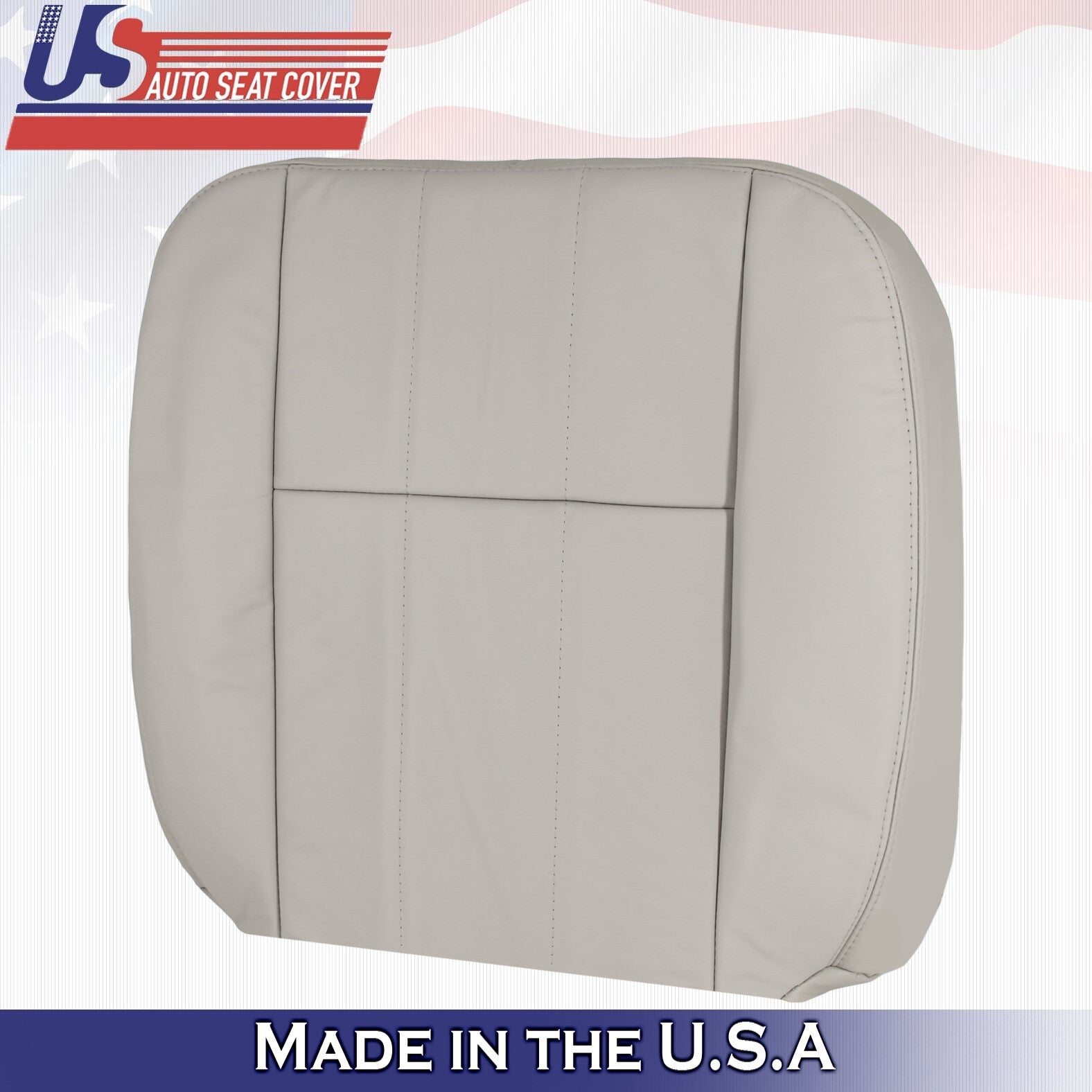 2009 2010 2011 For Mercury Grand Marquis Driver Top & Bottom Leather Covers Gray