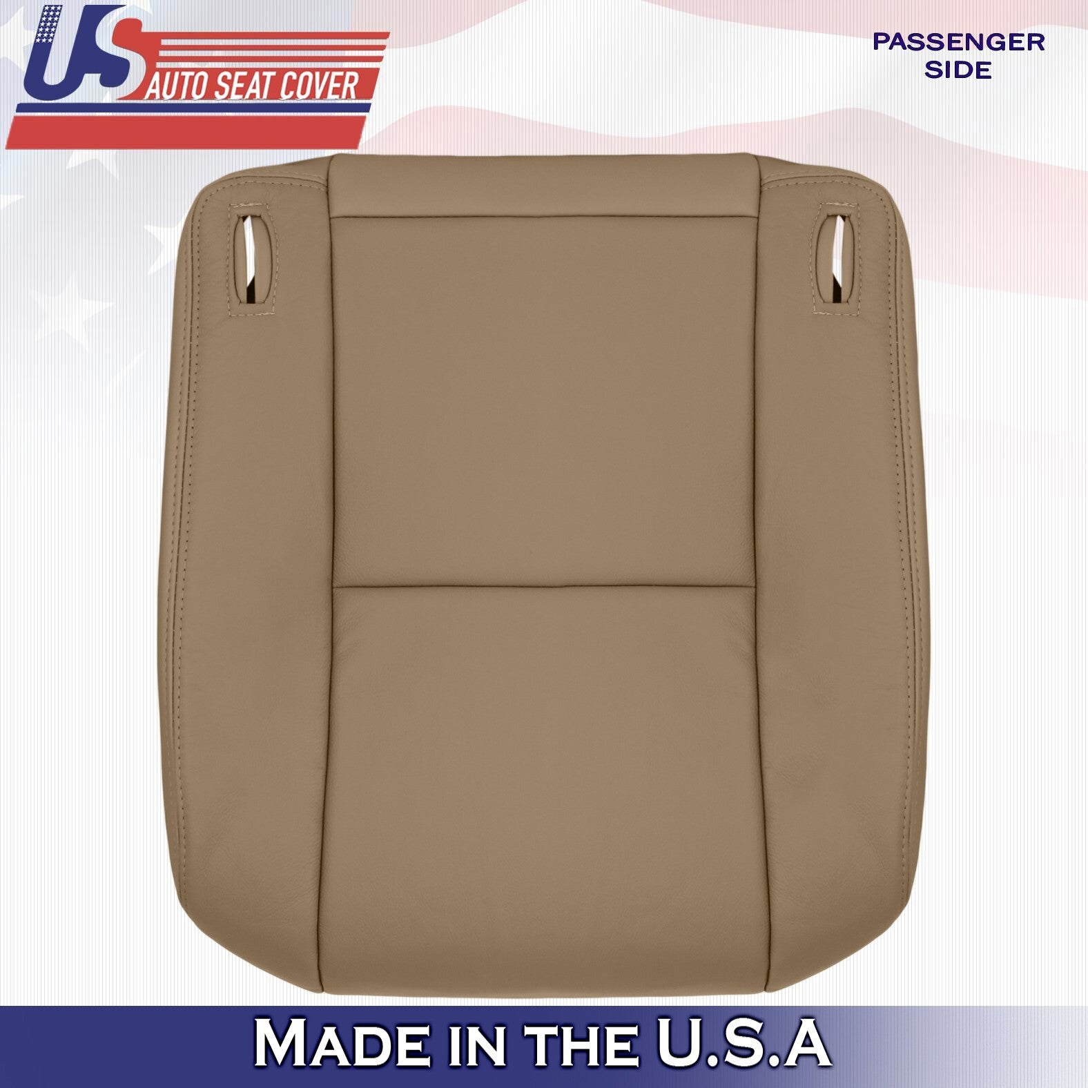 1998 to 2003 For Toyota Sienna Driver & Passenger Bottom Leather Seat Covers Tan
