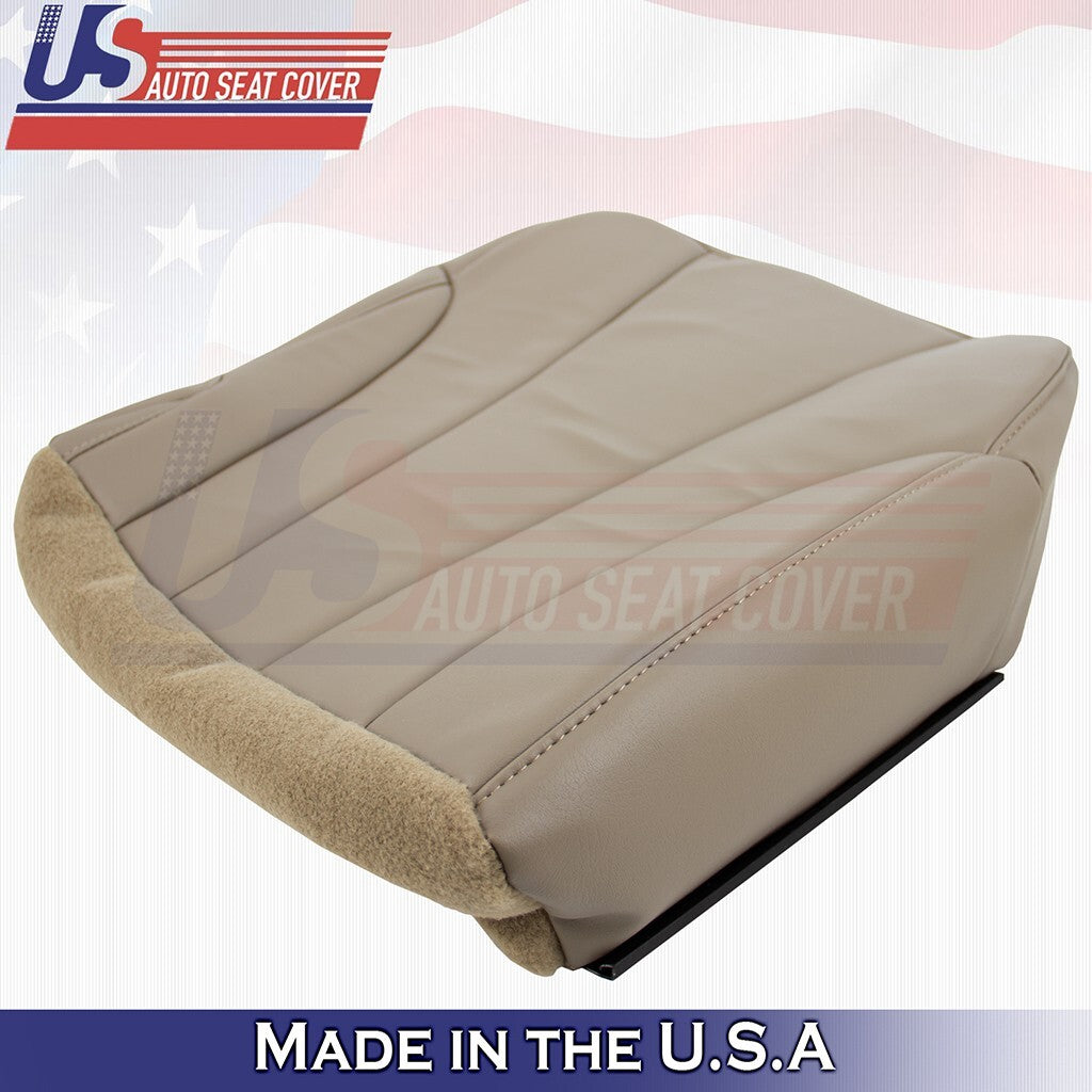 2001 2002 Fits Chevy Silverado WT Rear Passenger Bottom Vinyl Seat Cover Tan