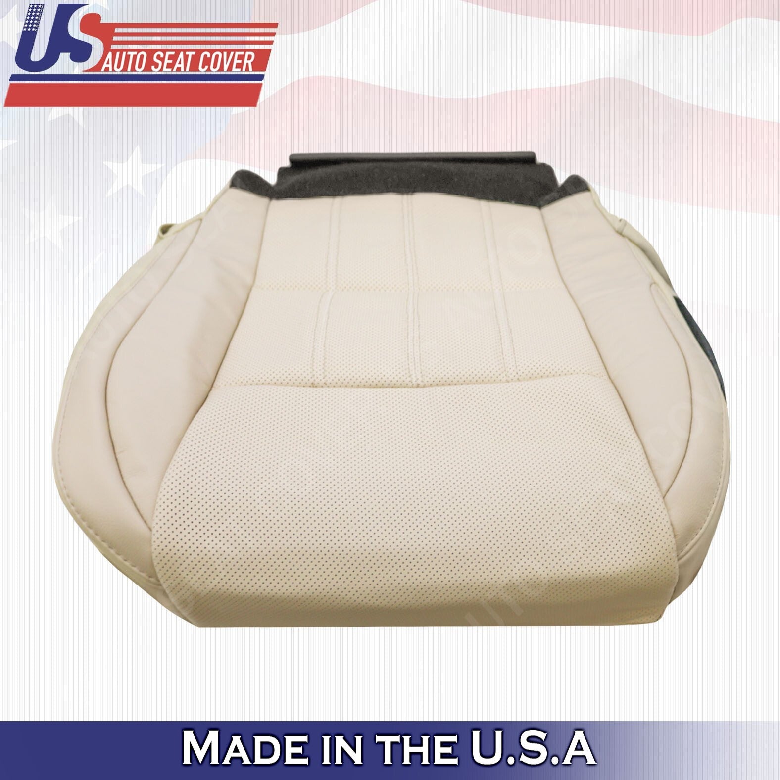2013 to 2018 For Lexus ES350 Driver Bottom Perforated Leather Seat Cover Tan