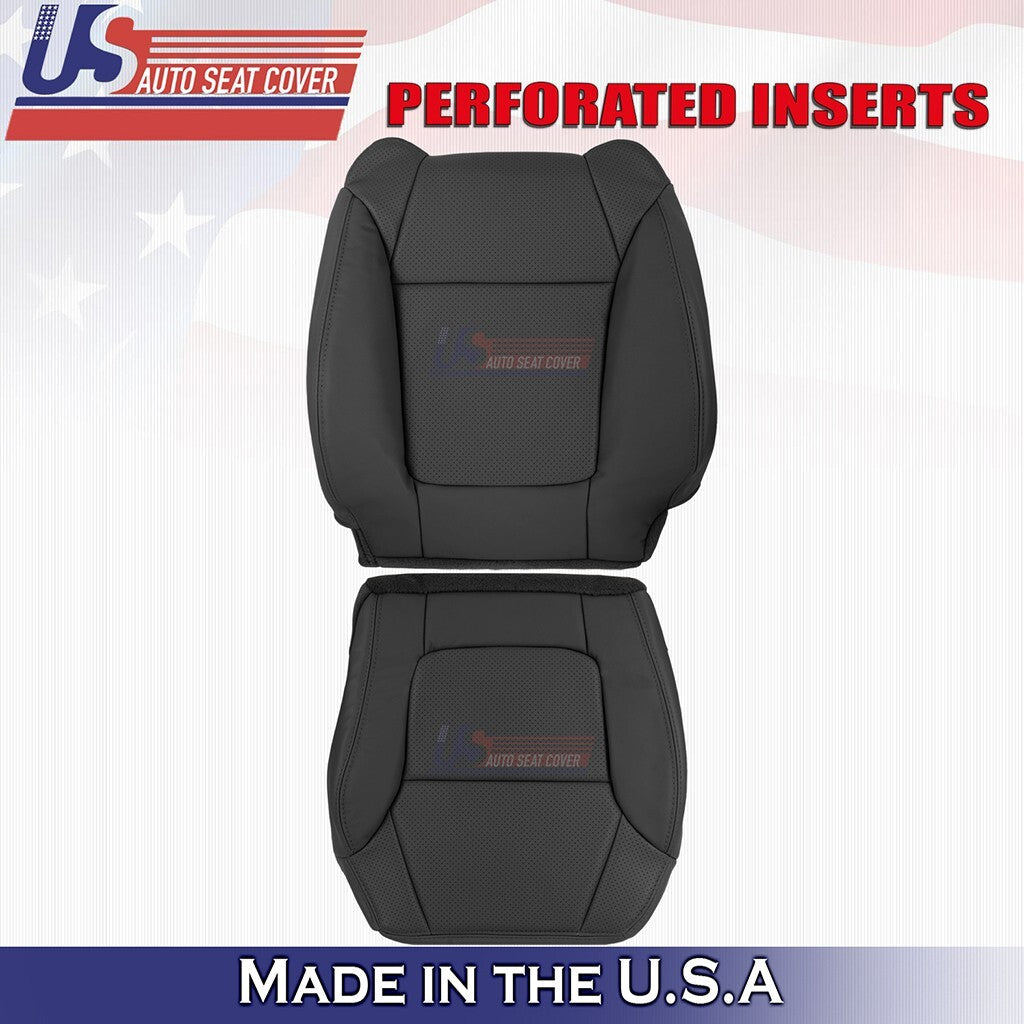 2001 to 2003 For Acura CL TypeS Driver Top&Bottom Leather Vinyl Perf Cover Black
