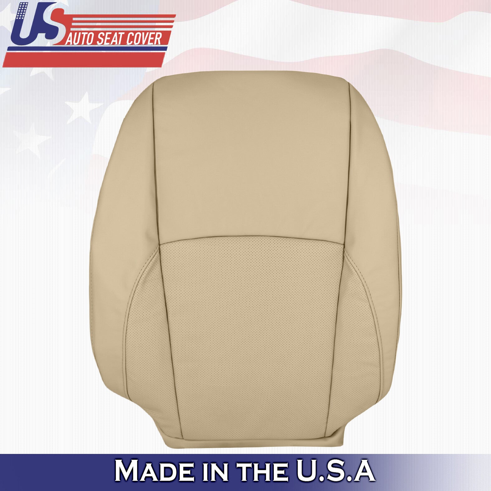 Passenger Upper Leather Seat Cover Replacement Tan Fit for Lexus ES350 2007 2008
