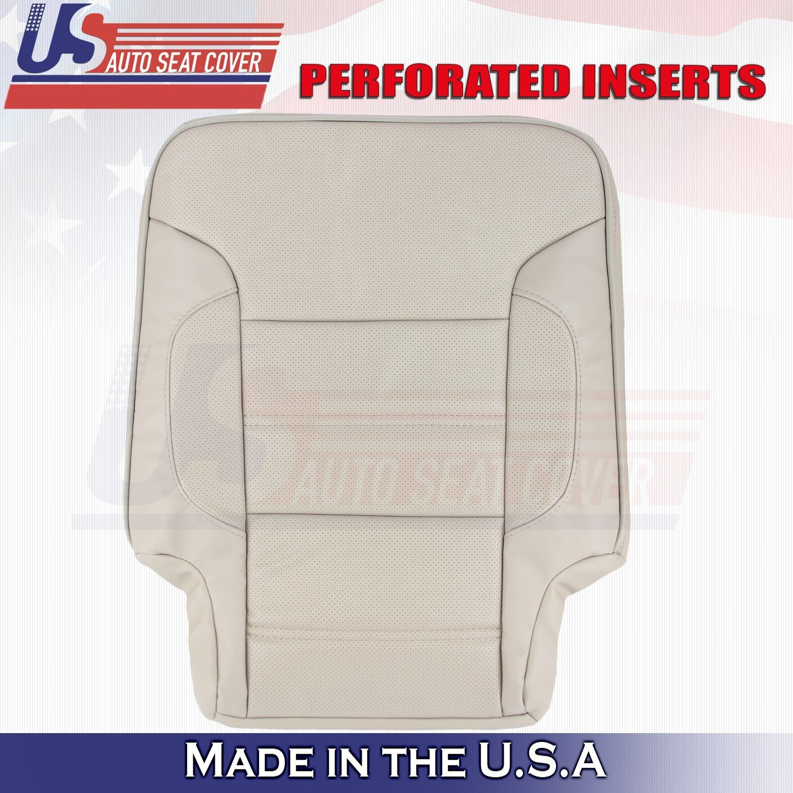 2014 -2019 For GMC Sierra Denali Rear Driver Passenger Top Leather Cover Shale