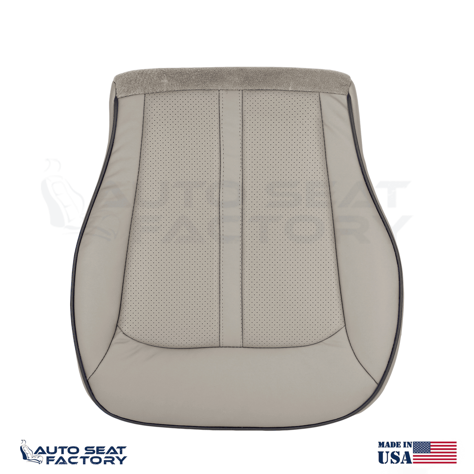 2011 - 2015 Lincoln MKX Perf PASSENGER Bottom Med Light Stone Leather Seat Cover