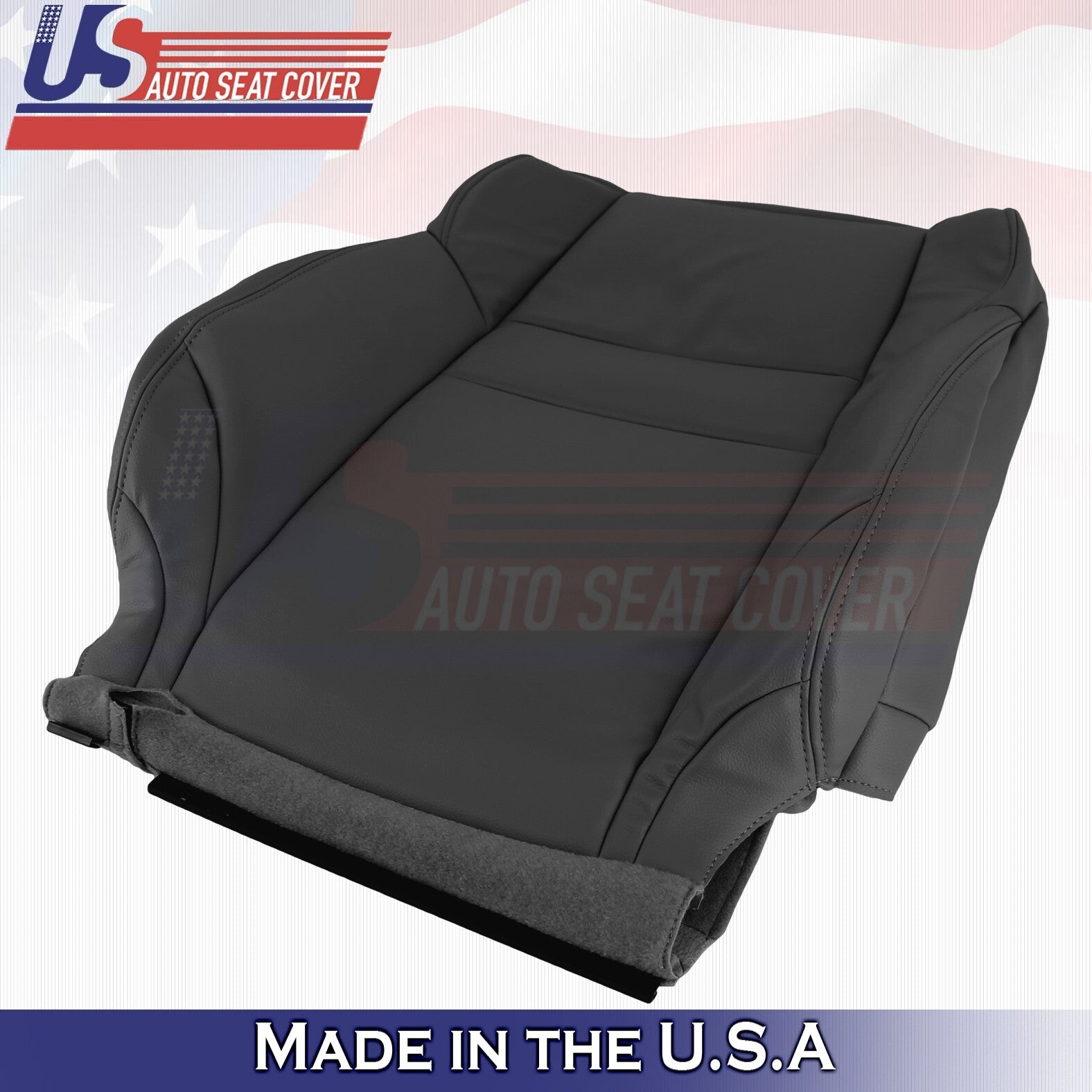 2012 to 2015 For Honda CR-V Passenger Side Top Genuine Leather Seat Cover BLK