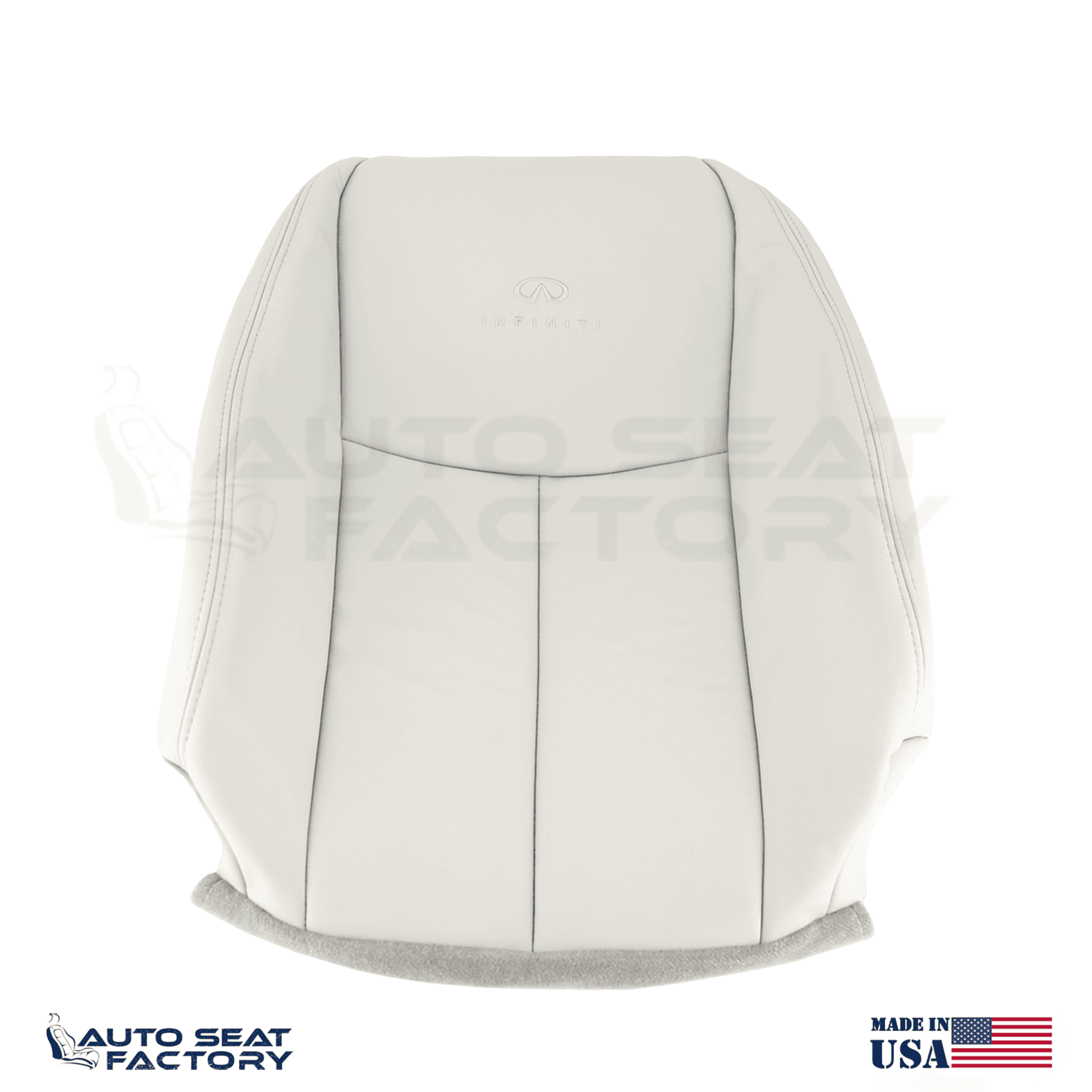 Replacement 2014 - 2020 Fits Infiniti Q50 Driver Top Gray Vinyl SOLID Seat Cover