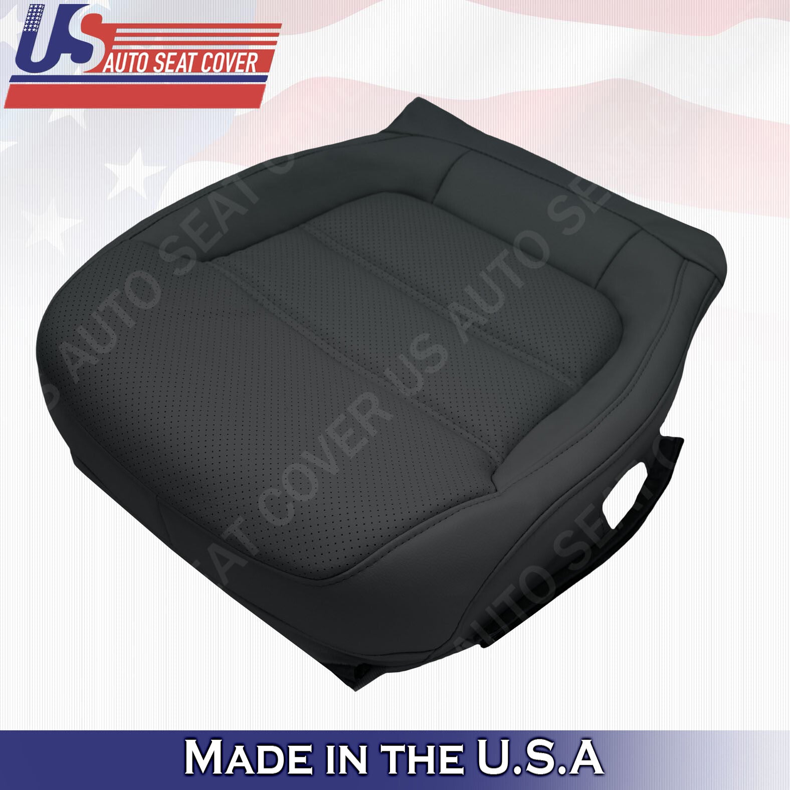 2011 to 2016 Volkswagen Jetta SE PASSENGER Bottom Perforated Leather Cover Black