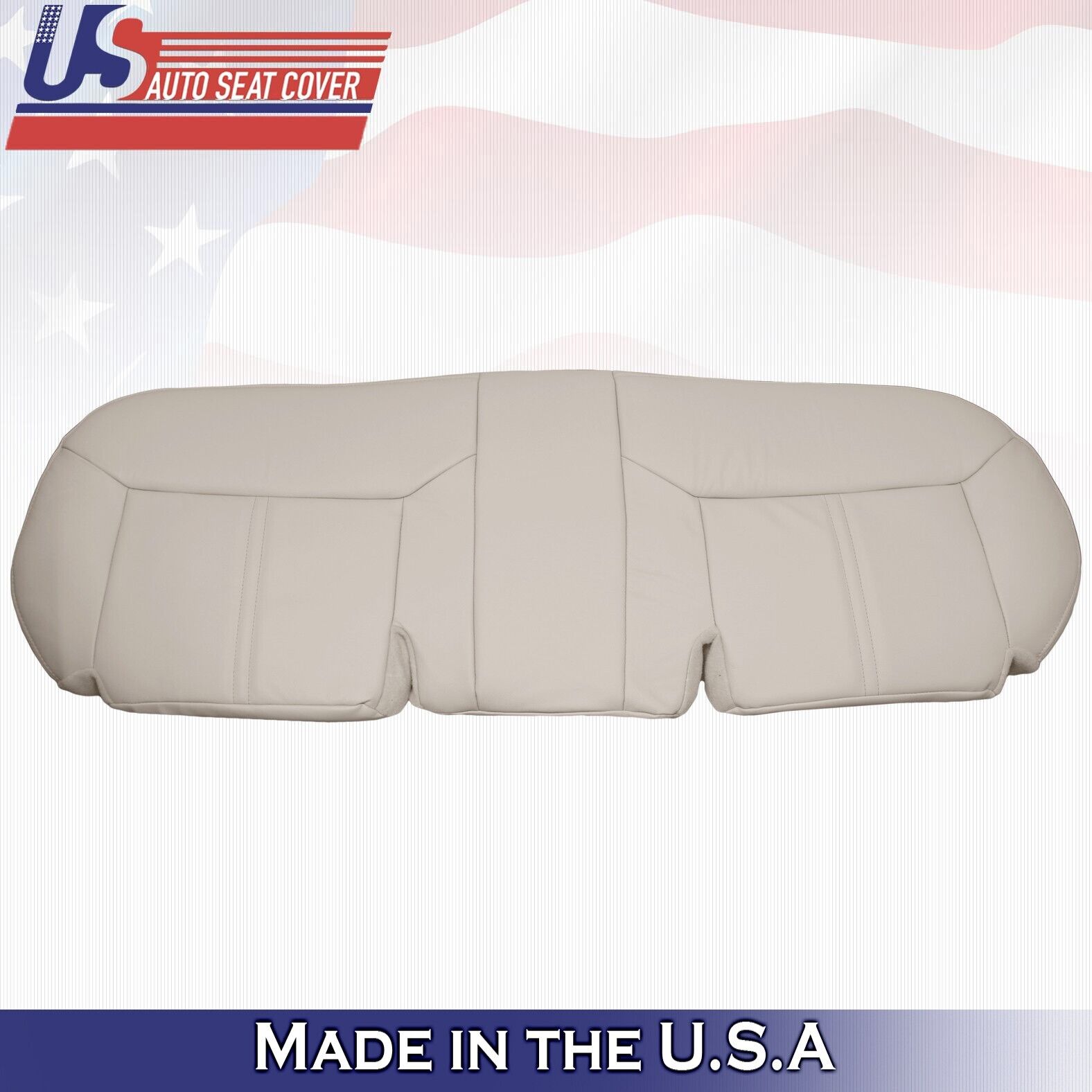 2003 to 2011 For Lincoln Town Car Rear Bench Bottom Leather Cover Lt Parchment