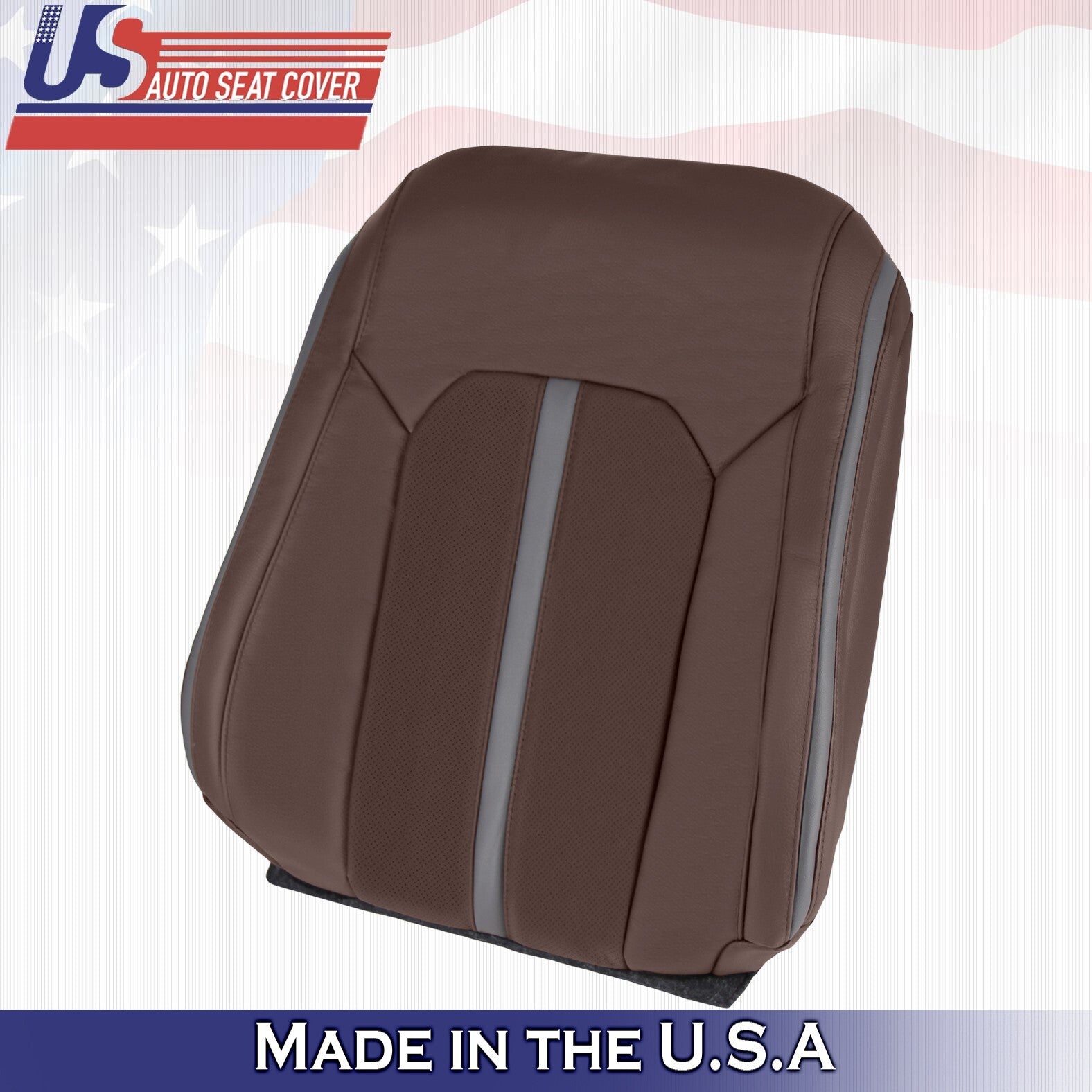 2015 to 2020 For Ford F150 Platinum Driver Top Perf Leather Seat Cover Brown