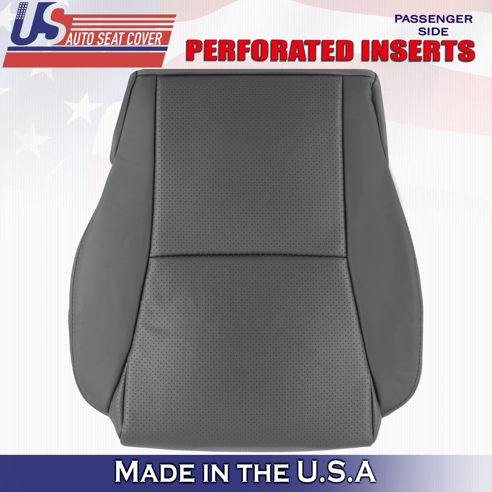 2007 For Toyota Solara Convertible Driver & Passenger Bottom Leather Covers Gray