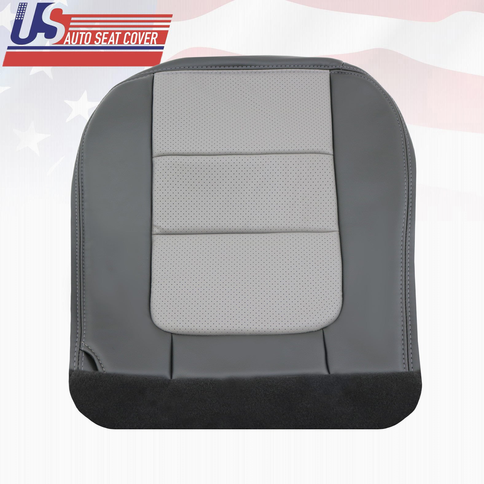 2001 Ford F250 Platinum Edition Passenger Bottom New Seat Cover in 2-Tone Gray