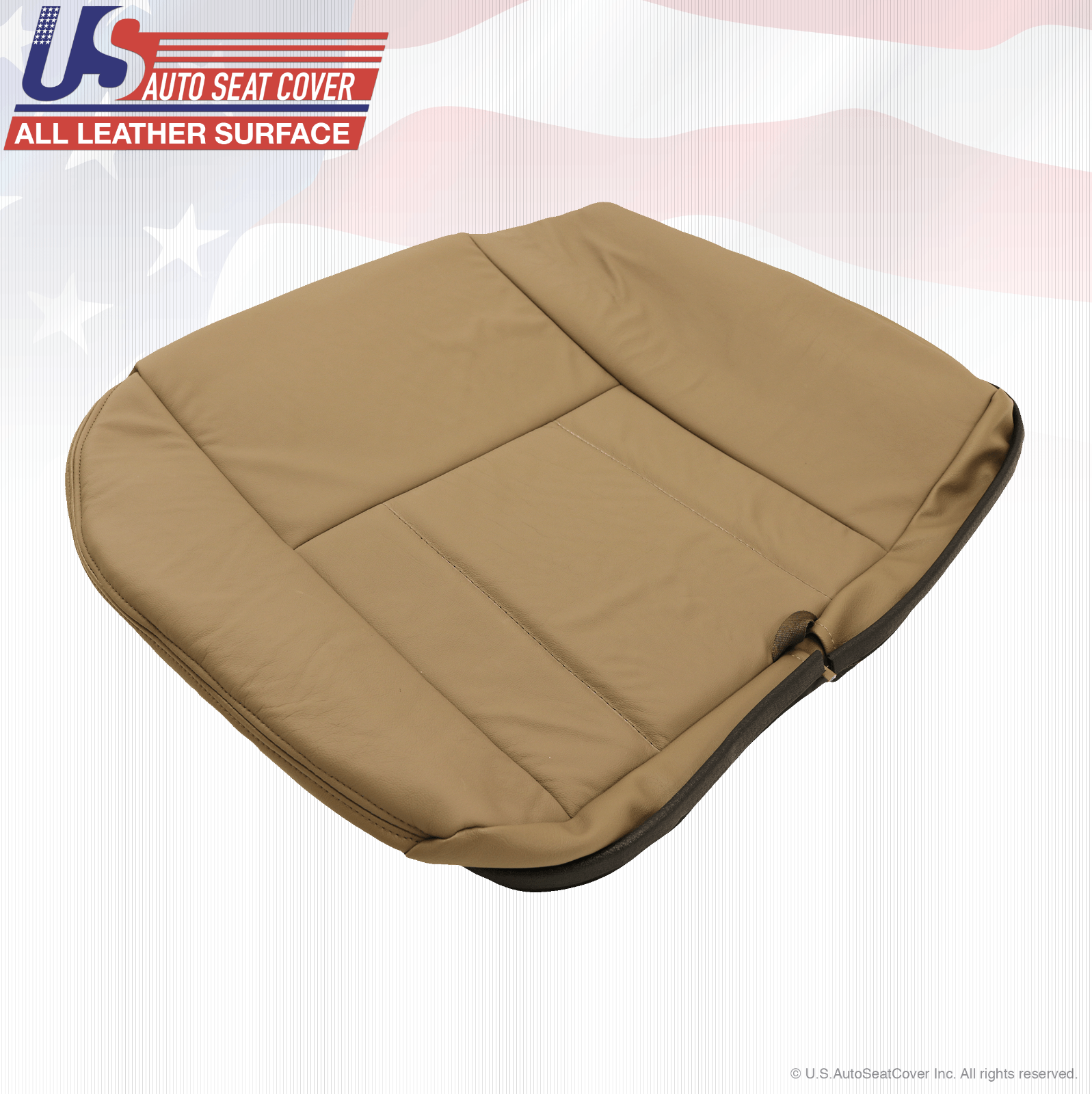Fit 2002 Toyota 4Runner Rear Driver-Passenger Bottom Leather Seat Cover Oak Tan