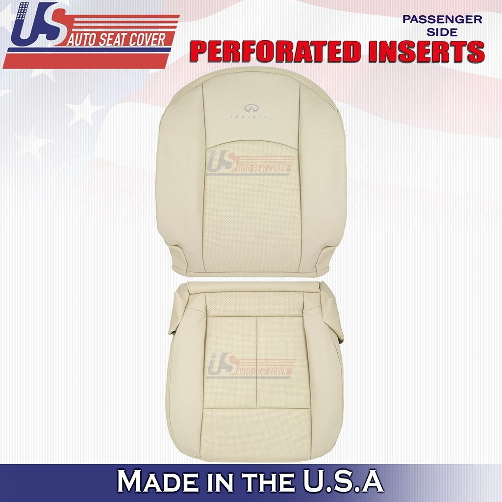2005 to 2008 For Infinity FX45 FX35 Passenger Bottom &Top Leather Seat Cover Tan