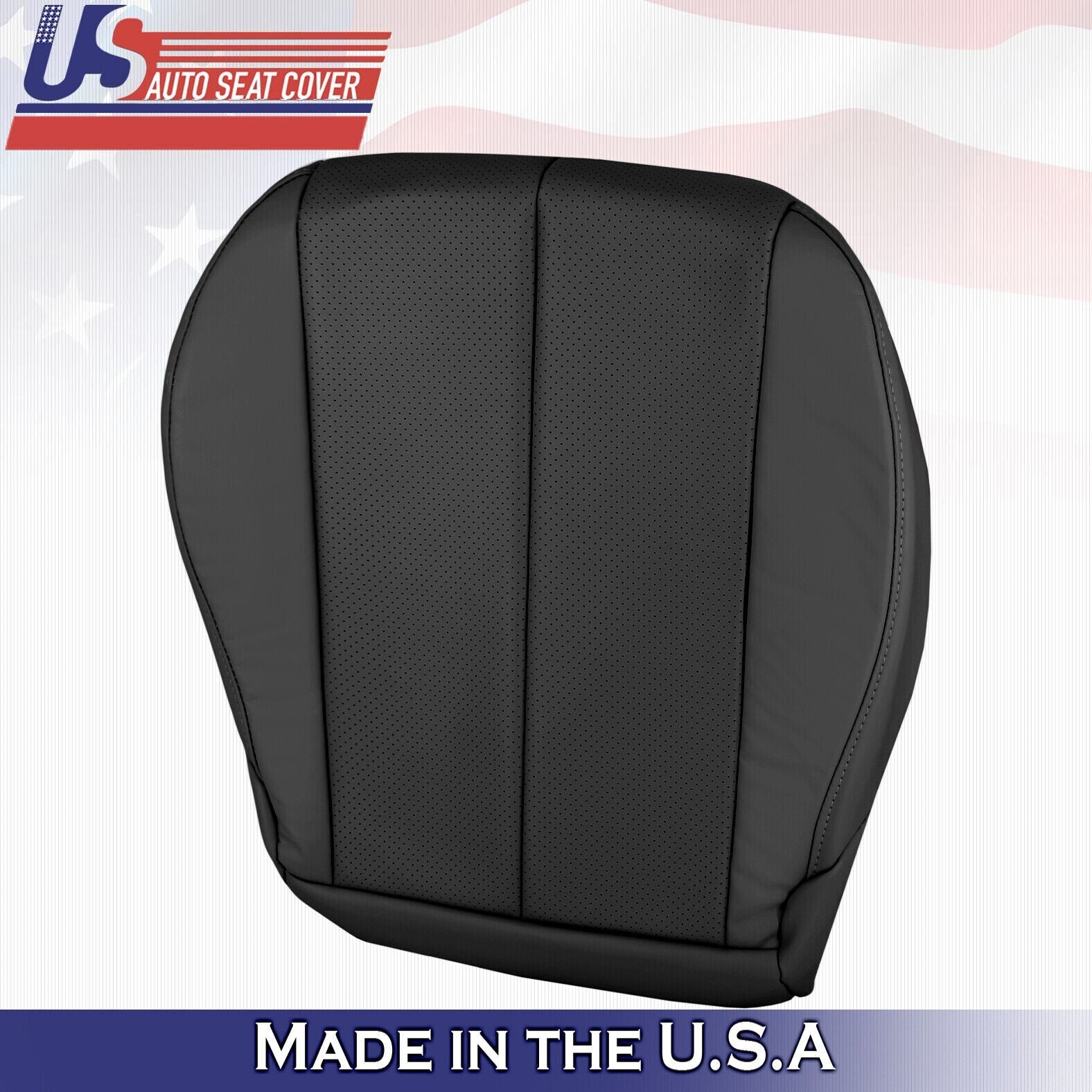 1999 - 2003 FITS Toyota Camry Solara Driver Bottom & Top Leather Seat Cover Blk