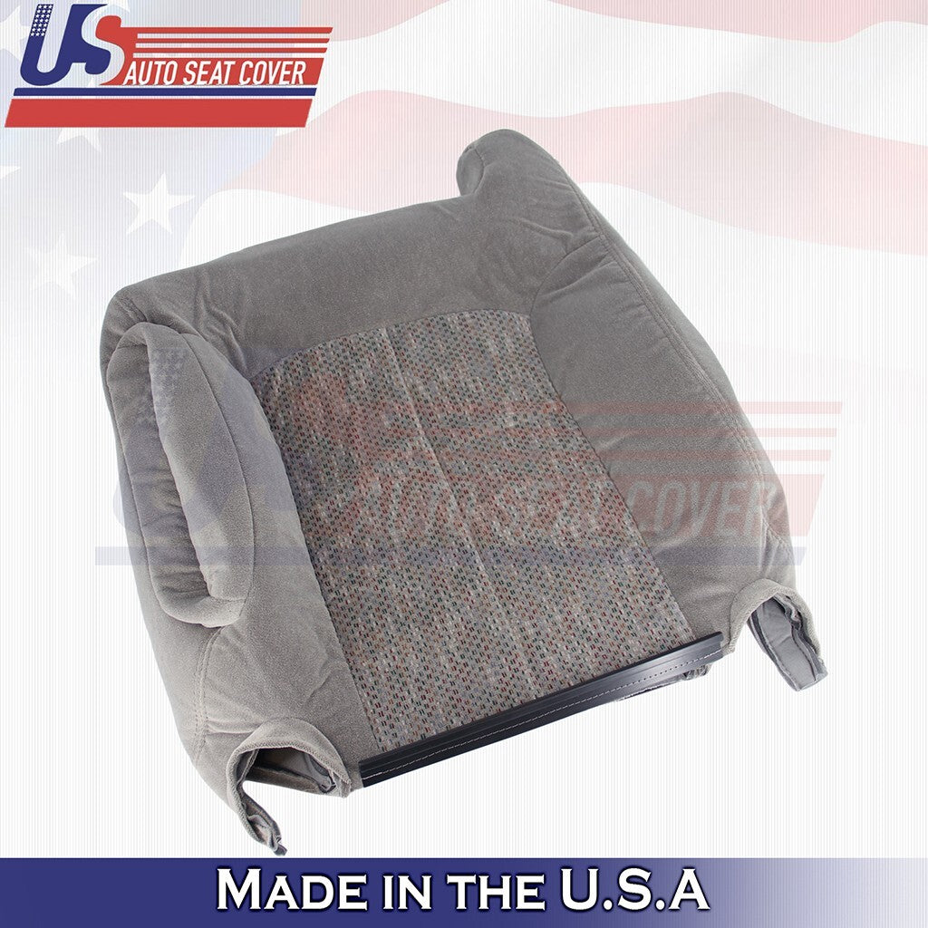 2000 to 2002 For Chevy Suburban Tahoe Driver Top Cloth Seat Cover Pewter Gray