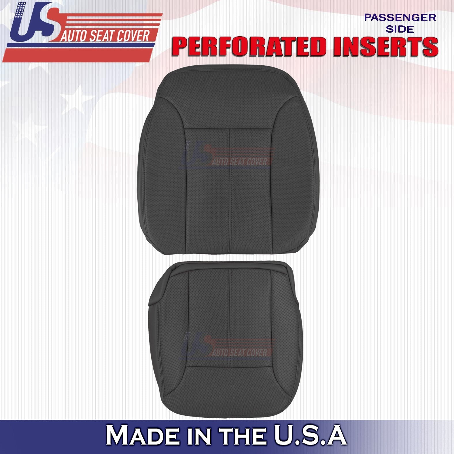 2007 to 2012 For Mercedes GL350 GL450 Passenger Top & Bottom Leather Covers BLK