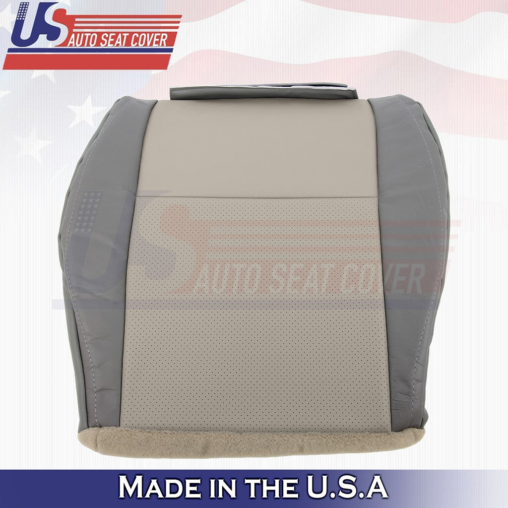 2008 to 2010 For Jeep Grand Cherokee Driver Bottom Leather Seat Cover 2 Tone Tan