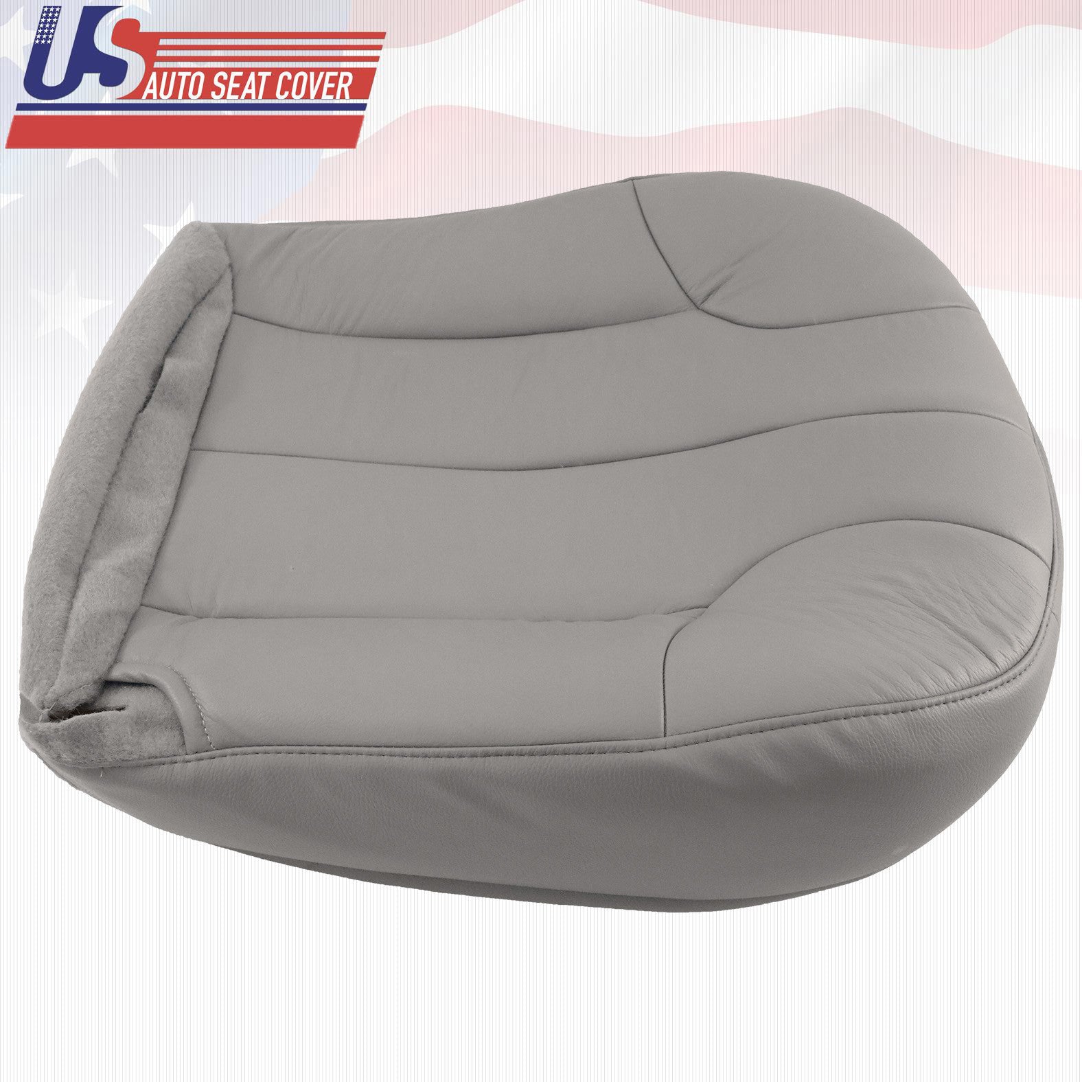 1999 2000 2001 For Jeep Grand Cherokee Driver Bottom Leather Seat Cover Gray