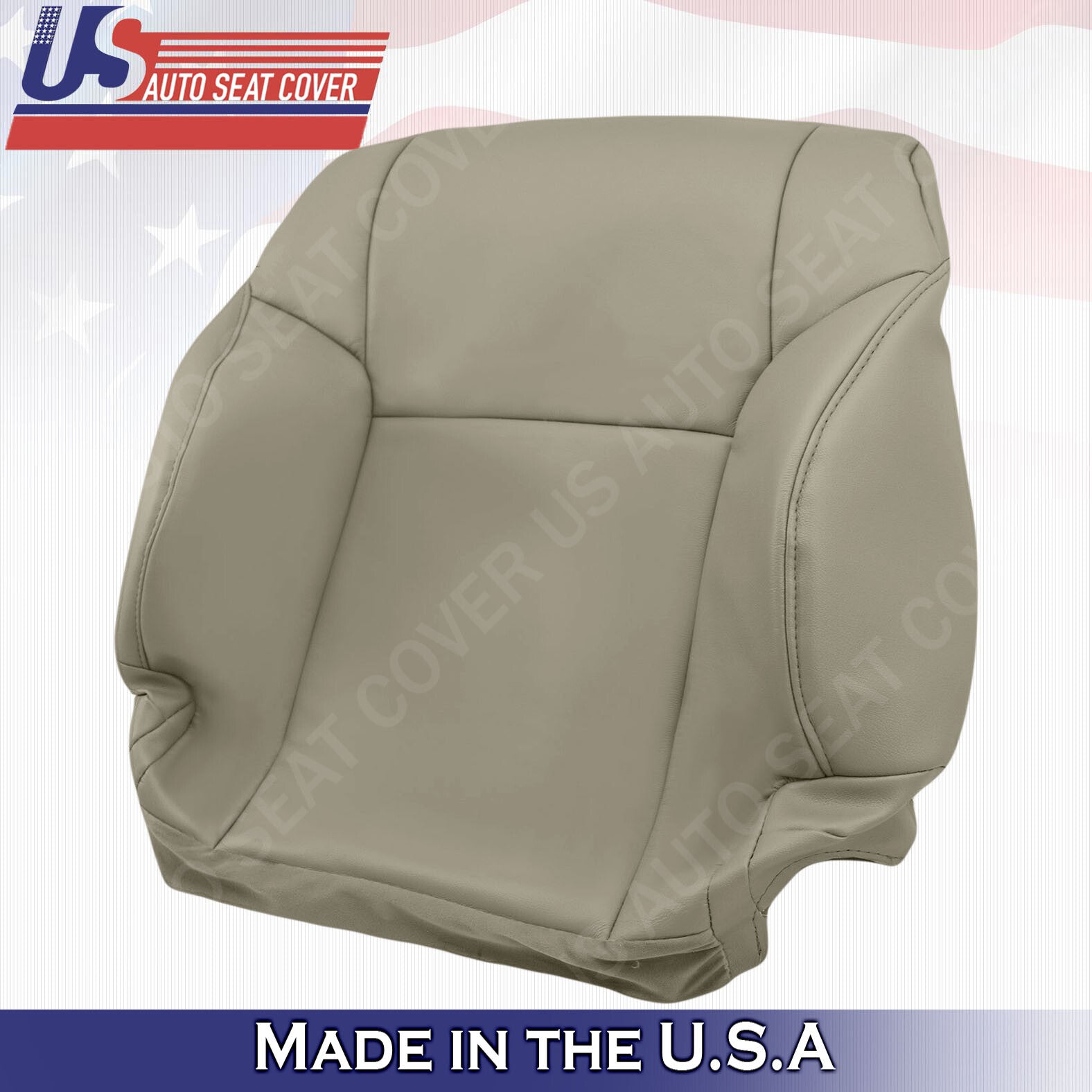 For 2003 to 2009 Toyota 4Runner Driver & Passenger Tops Leather Seat Cover Taupe