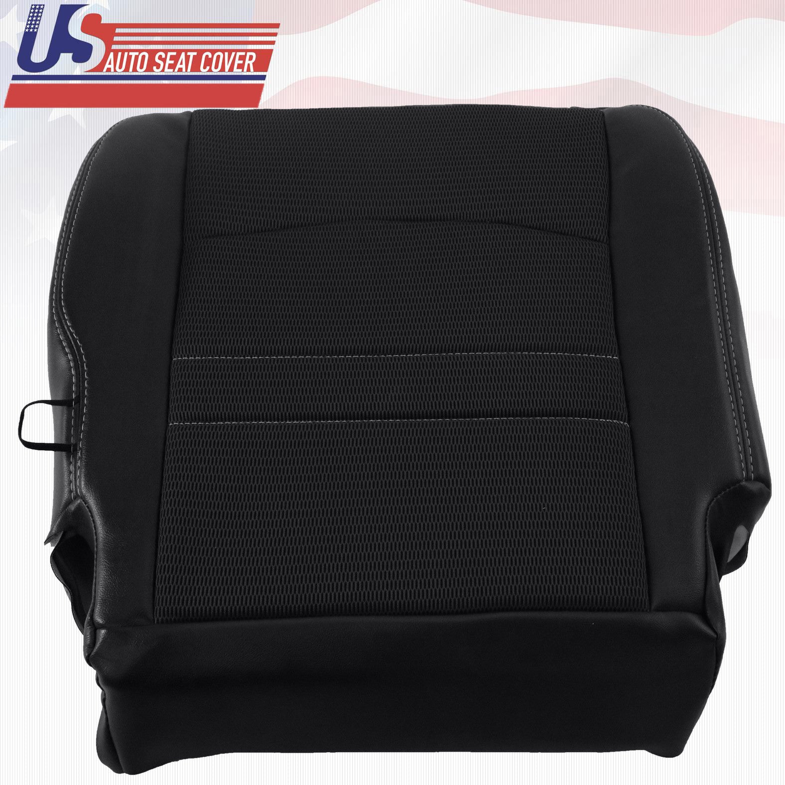 2011 2012 For Dodge Ram Sport Passenger Bottom Cloth/Vinyl Seat Cover Dark Gray