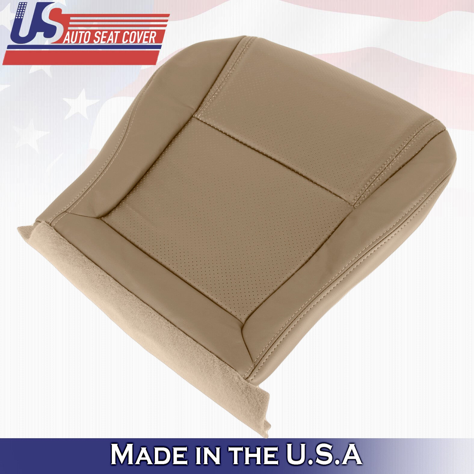 2004 For Honda Pilot Driver & Passenger 2x Bottom Perforated Leather Covers Tan