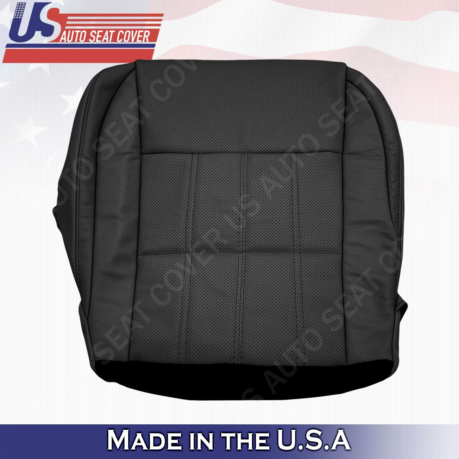2013 to 2018 For Lexus ES350 DRIVER Bottom Perforated Leather Seat Cover Black