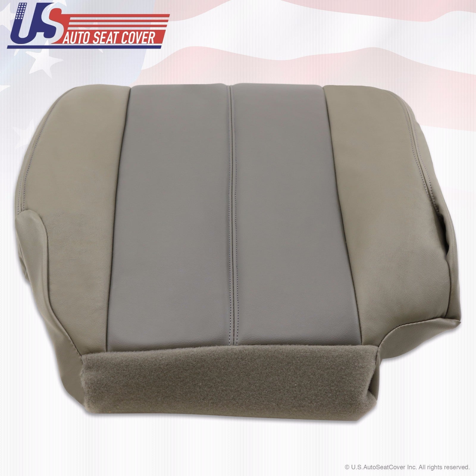 2001 2002 Fits GMC Yukon Denali Passenger Bottom Leather Cover 2-Tone Gray