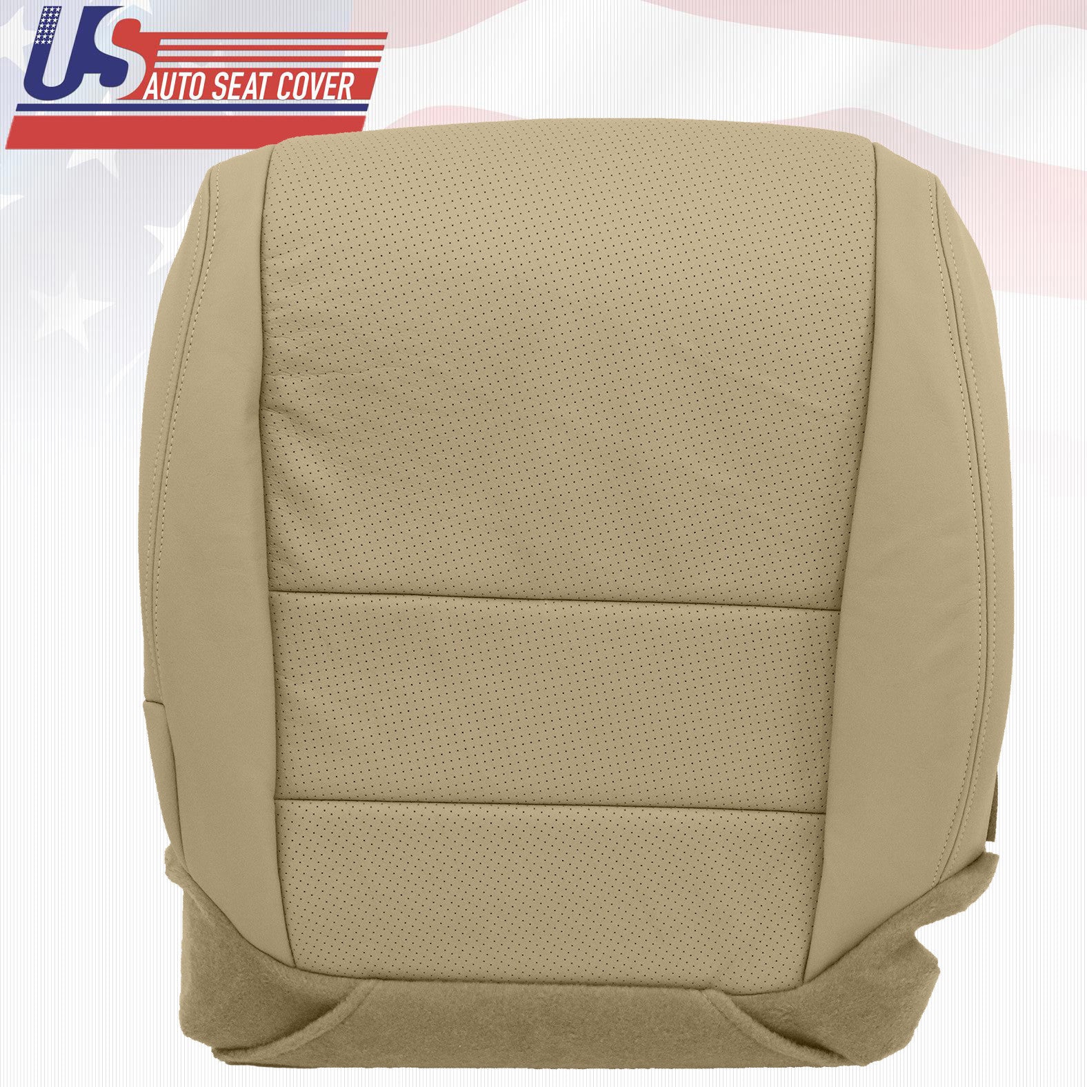 For 2006 Acura TL Passenger Bottom Replacement Seat Cover Perforated Leather TAN