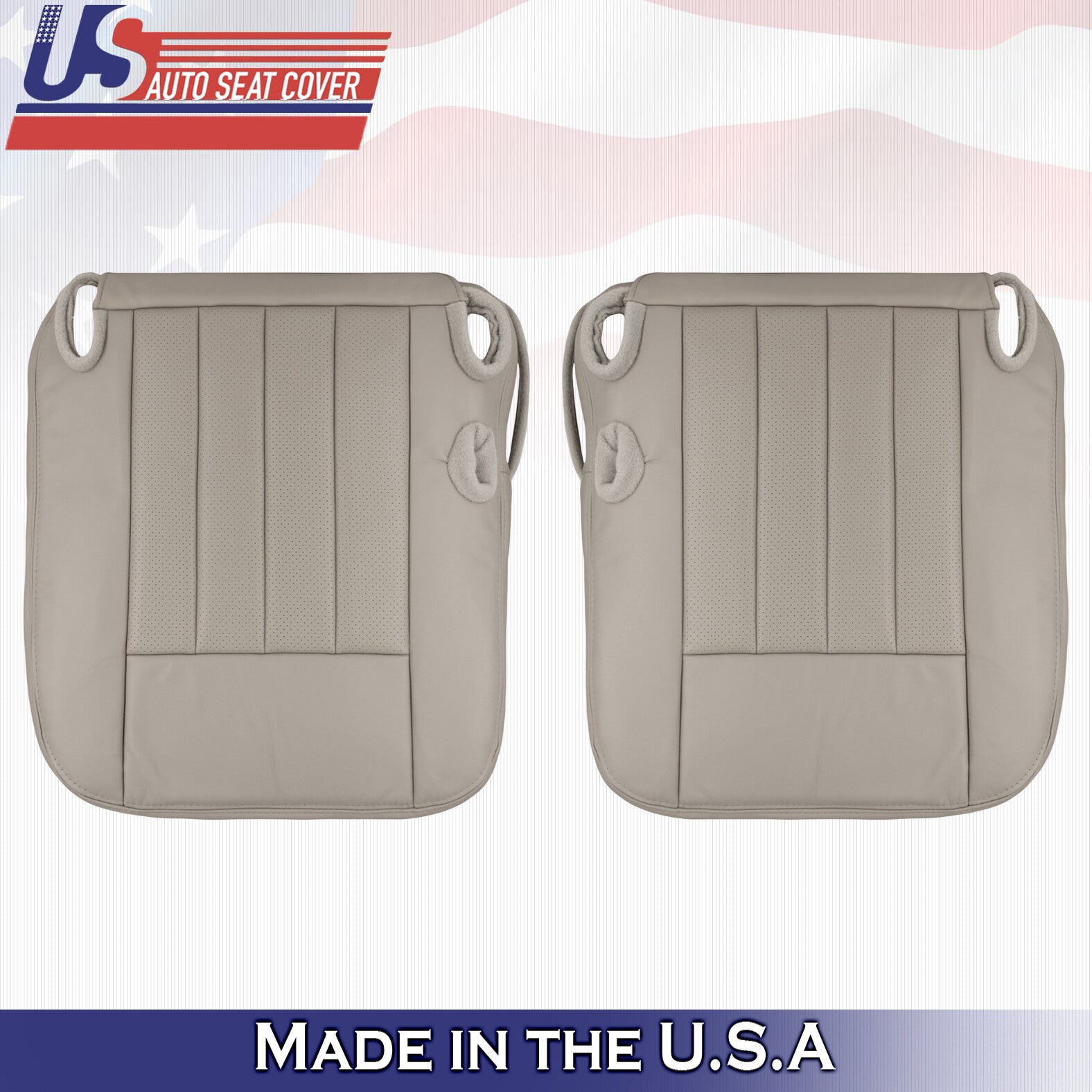 2003 to 2005 Fits Lincoln Town Car Driver & Passenger Bottom Leather Covers